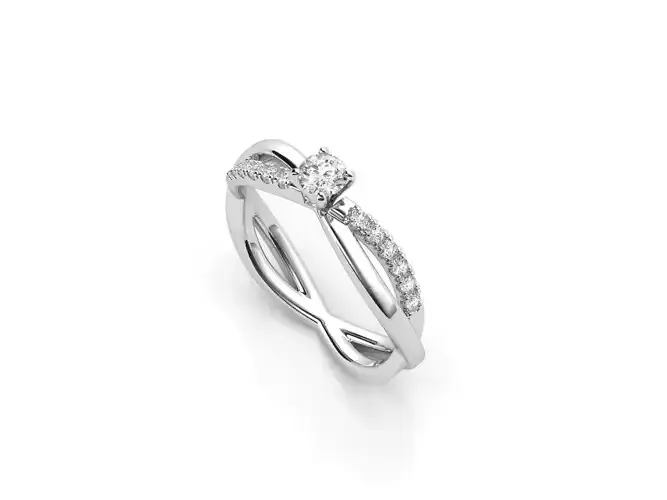 ZDR043 infinity diamond engagement ring