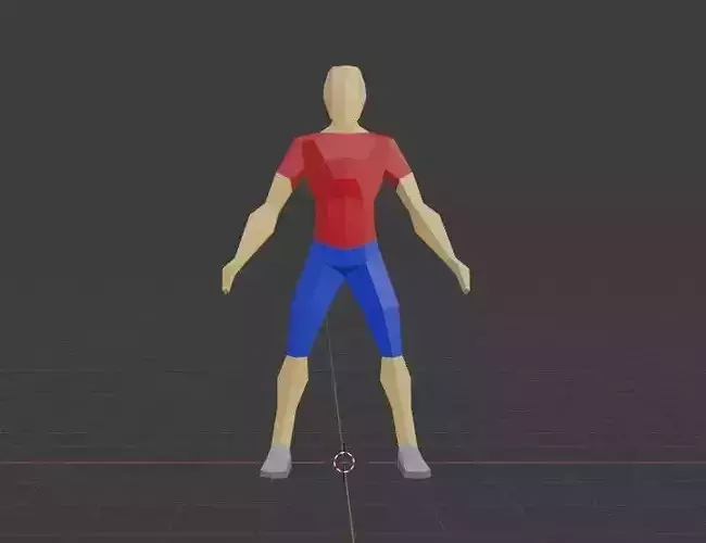 Low poly man mannequin