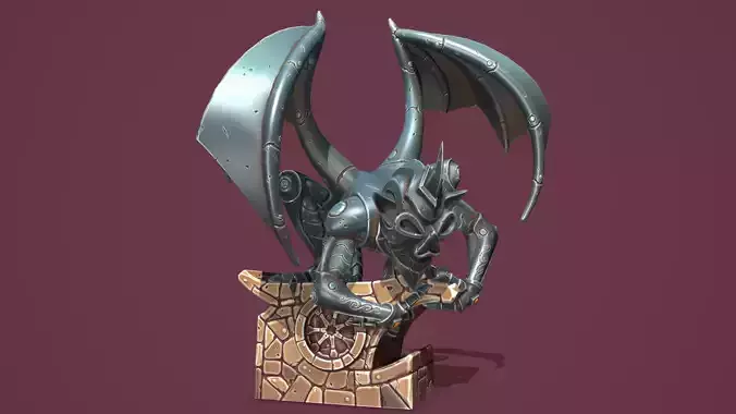 Fantasy gargoyle statue