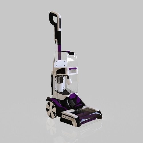 Upright Vacuum Carpet Cleaner Low-poly 3D model