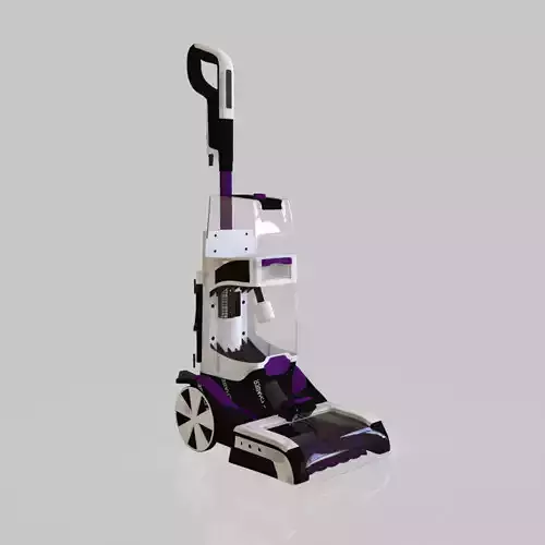 Upright Vacuum Carpet Cleaner Low-poly 3D model