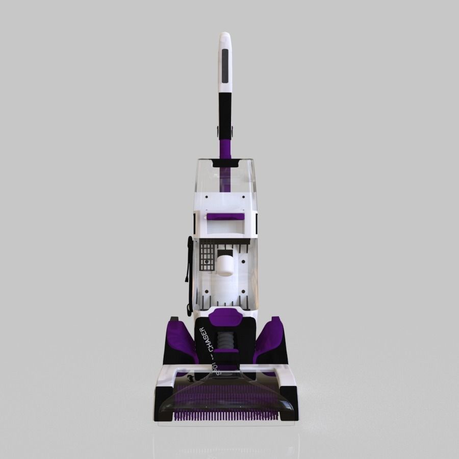 Upright Vacuum Carpet Cleaner Low-poly 3D model_2