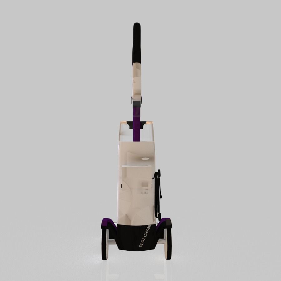 Upright Vacuum Carpet Cleaner Low-poly 3D model_4
