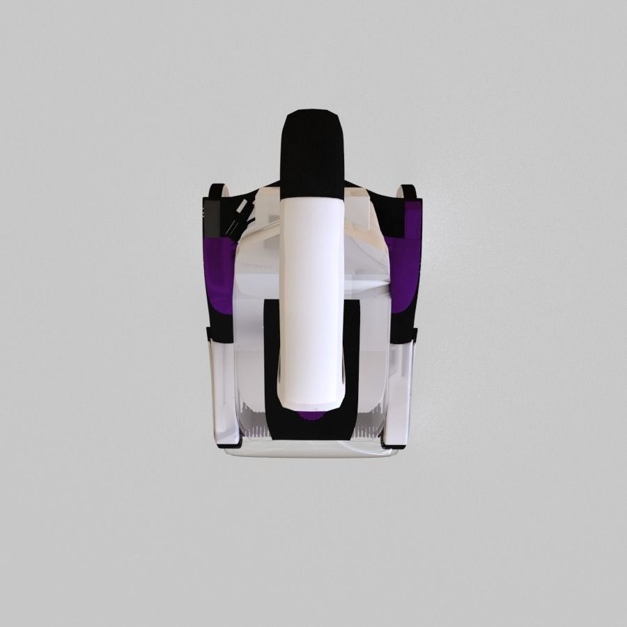 Upright Vacuum Carpet Cleaner Low-poly 3D model_6