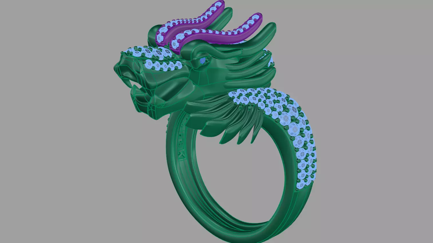 dragon ring 3D print model_0