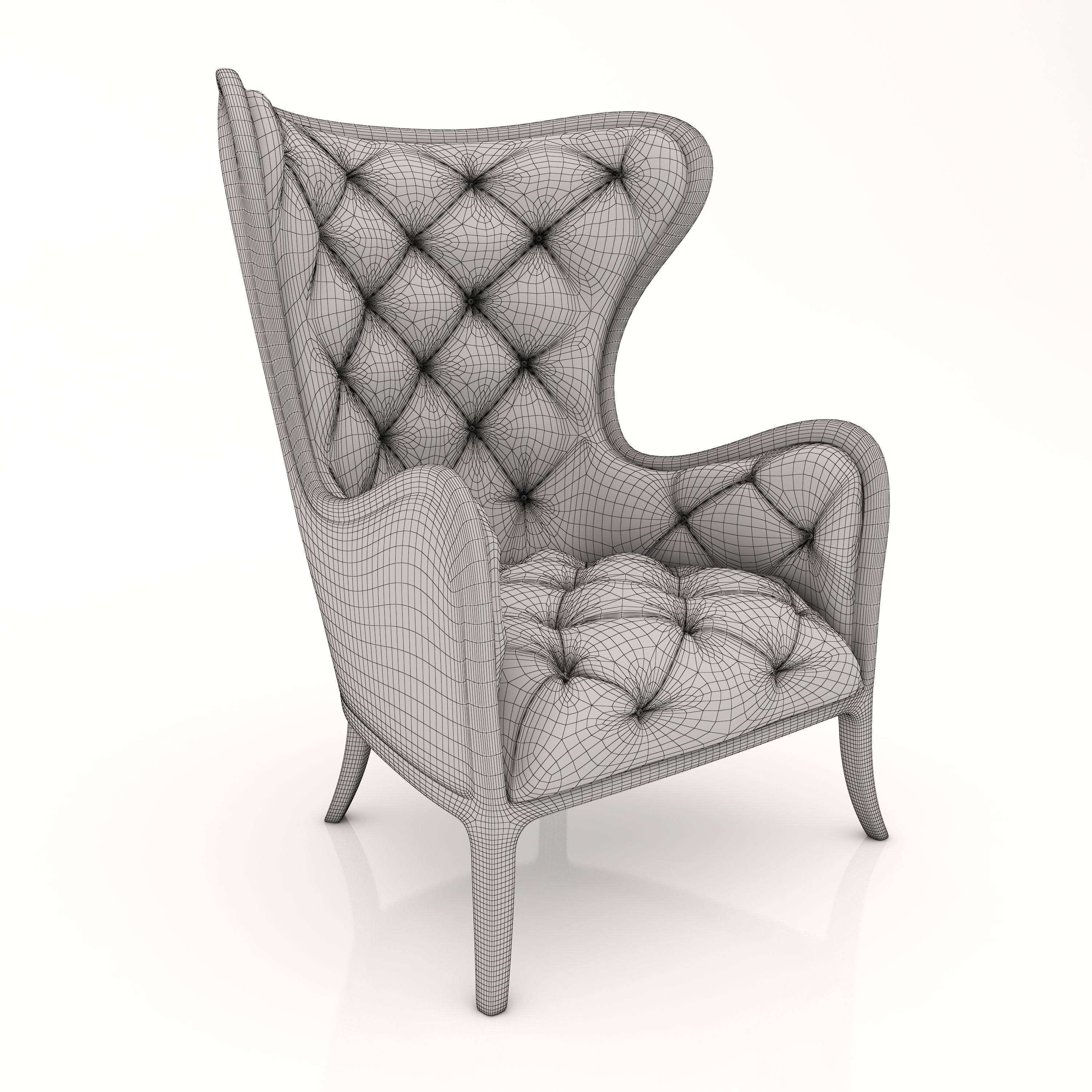 Interior Sofa Armchair 20 - For CNC and Interior 3D model_6