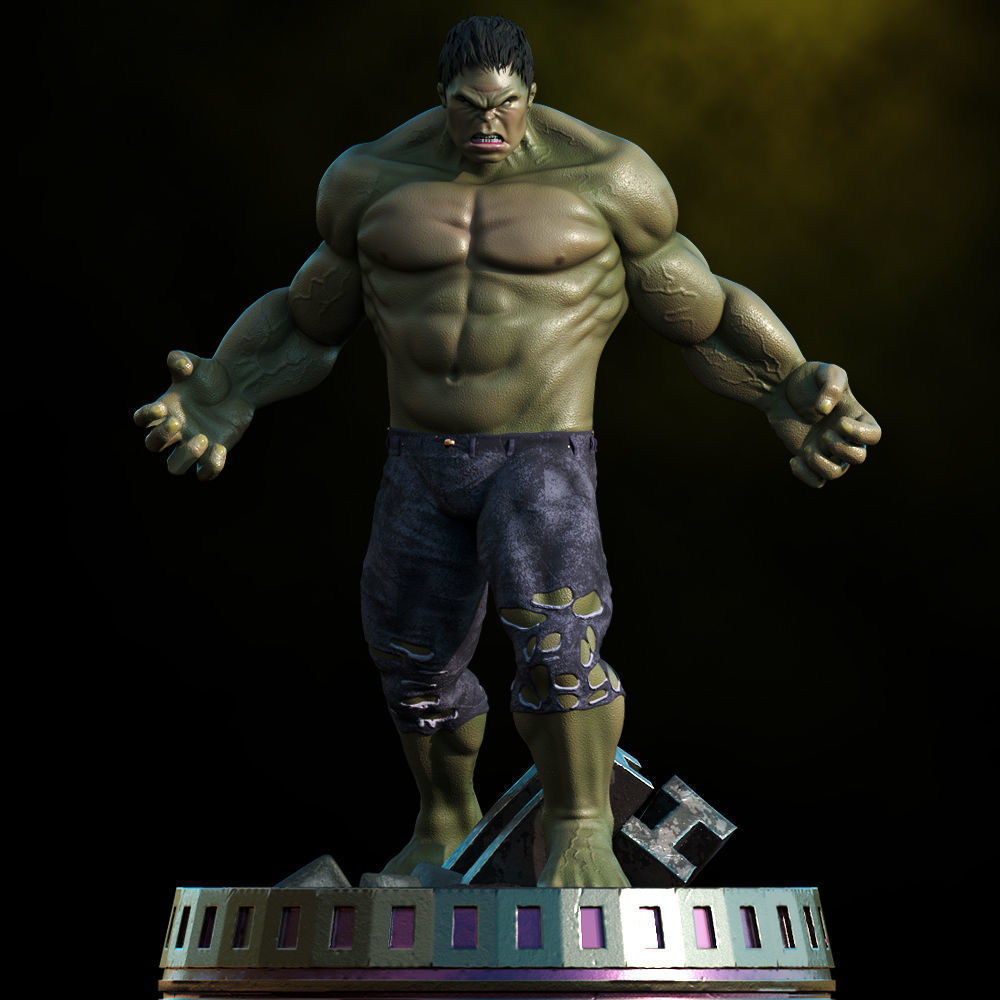 HULK Fanart - Statue 3D print model_2