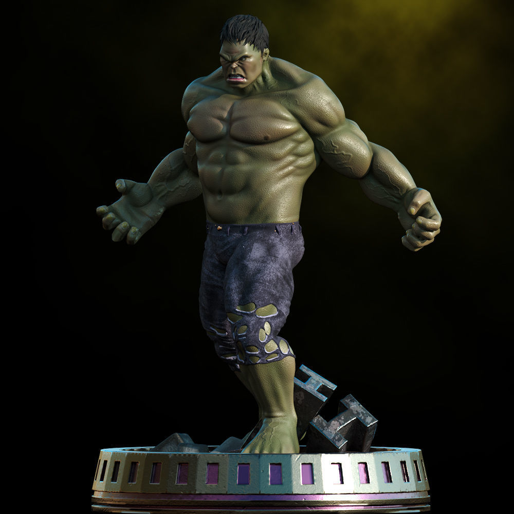 HULK Fanart - Statue 3D print model_3