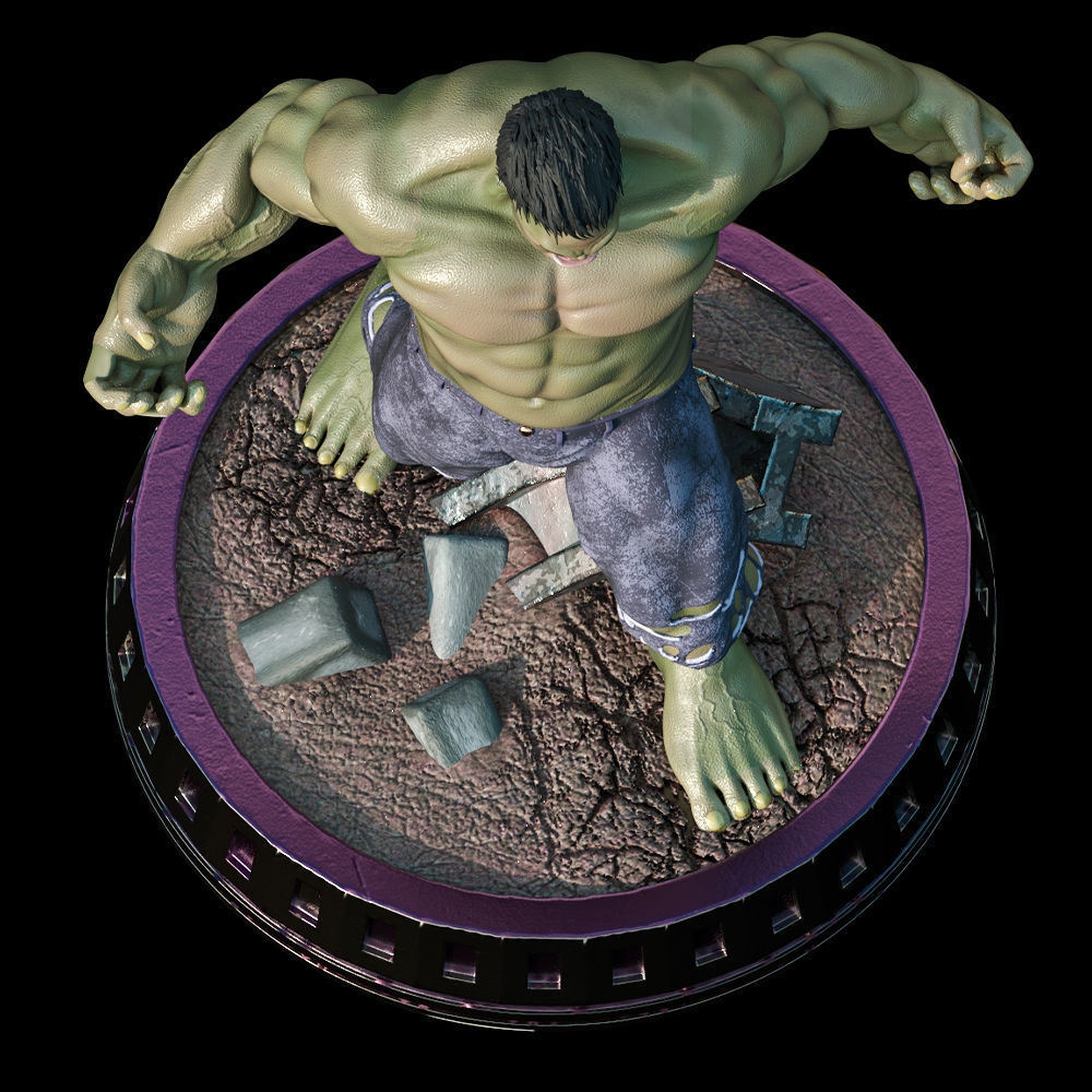 HULK Fanart - Statue 3D print model_4