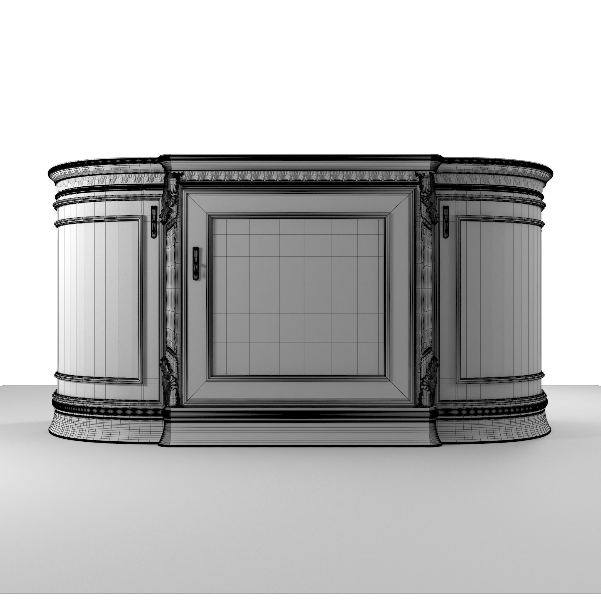 Cabinet for dishes model 3D model_7