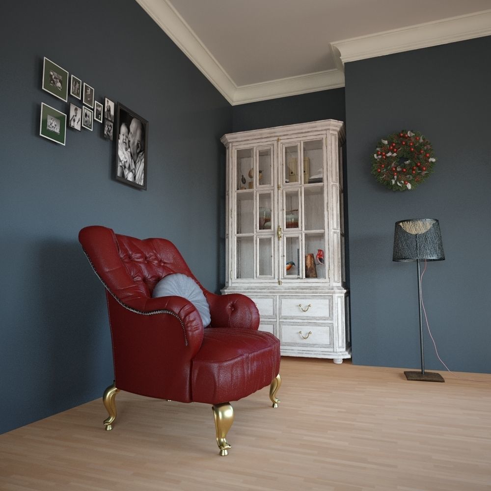 Interior Sofa Armchair 22 - For CNC and Interior 3D model_1