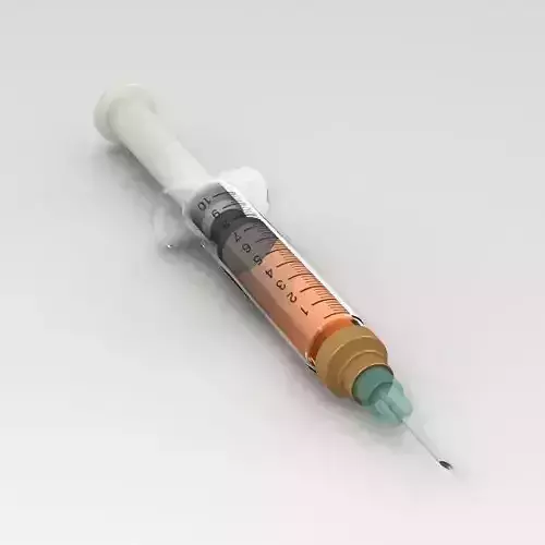 Syringe injection 3D model