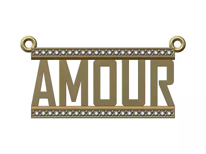 Small Amour pendant and charm 3D print model