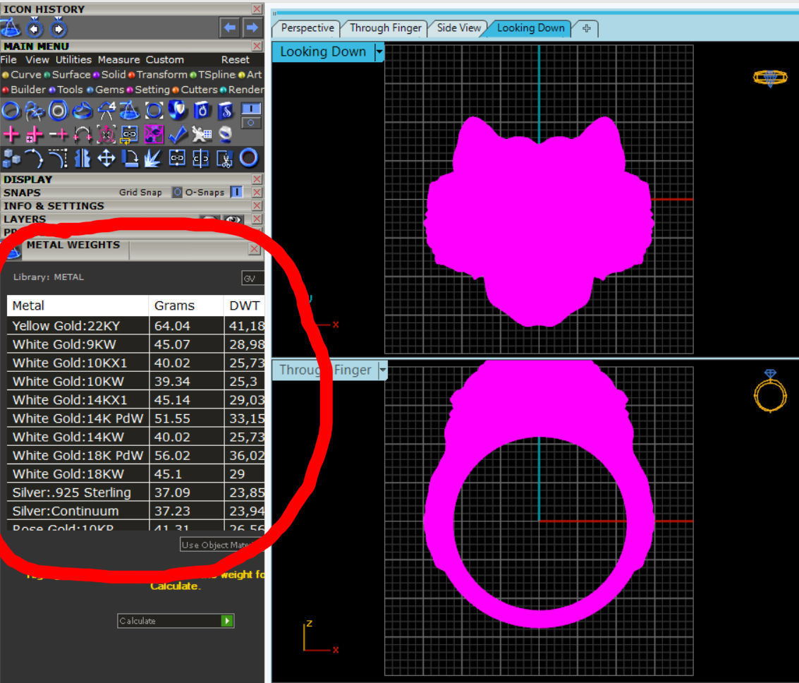 Biker ring skull and wolf 3D print model 3D print model_19