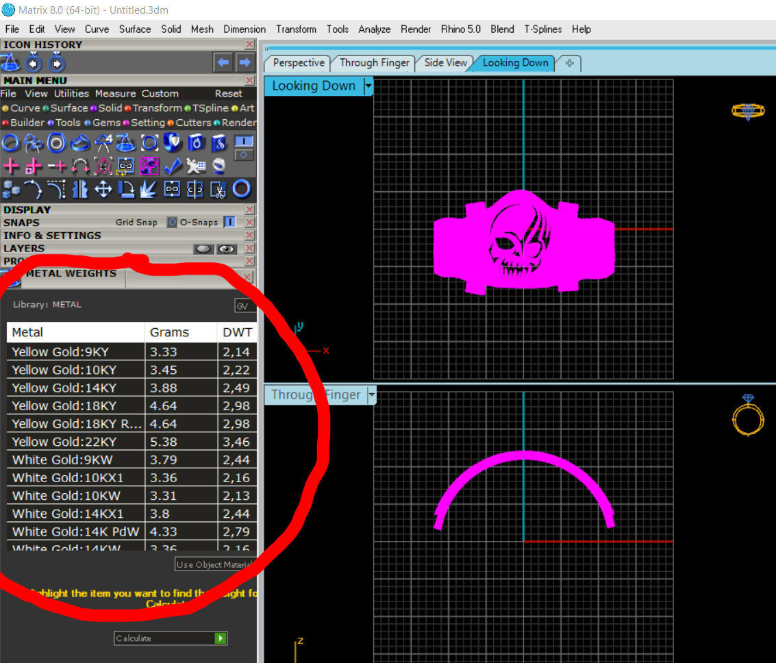 Biker ring skull and wolf 3D print model 3D print model_20