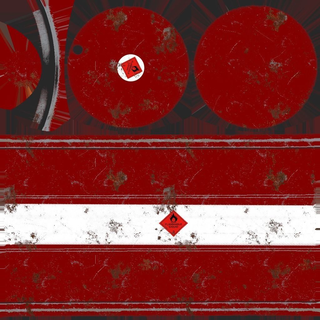 Barrel in middle of field Low-poly 3D model_9