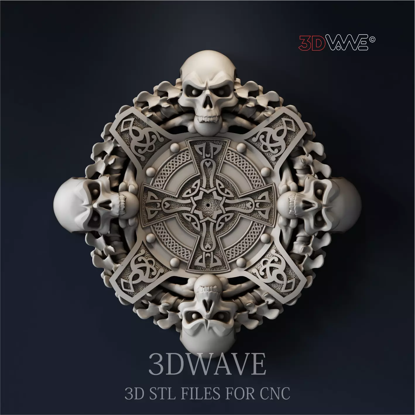 SKULL WALL CLOCK 3D model_0