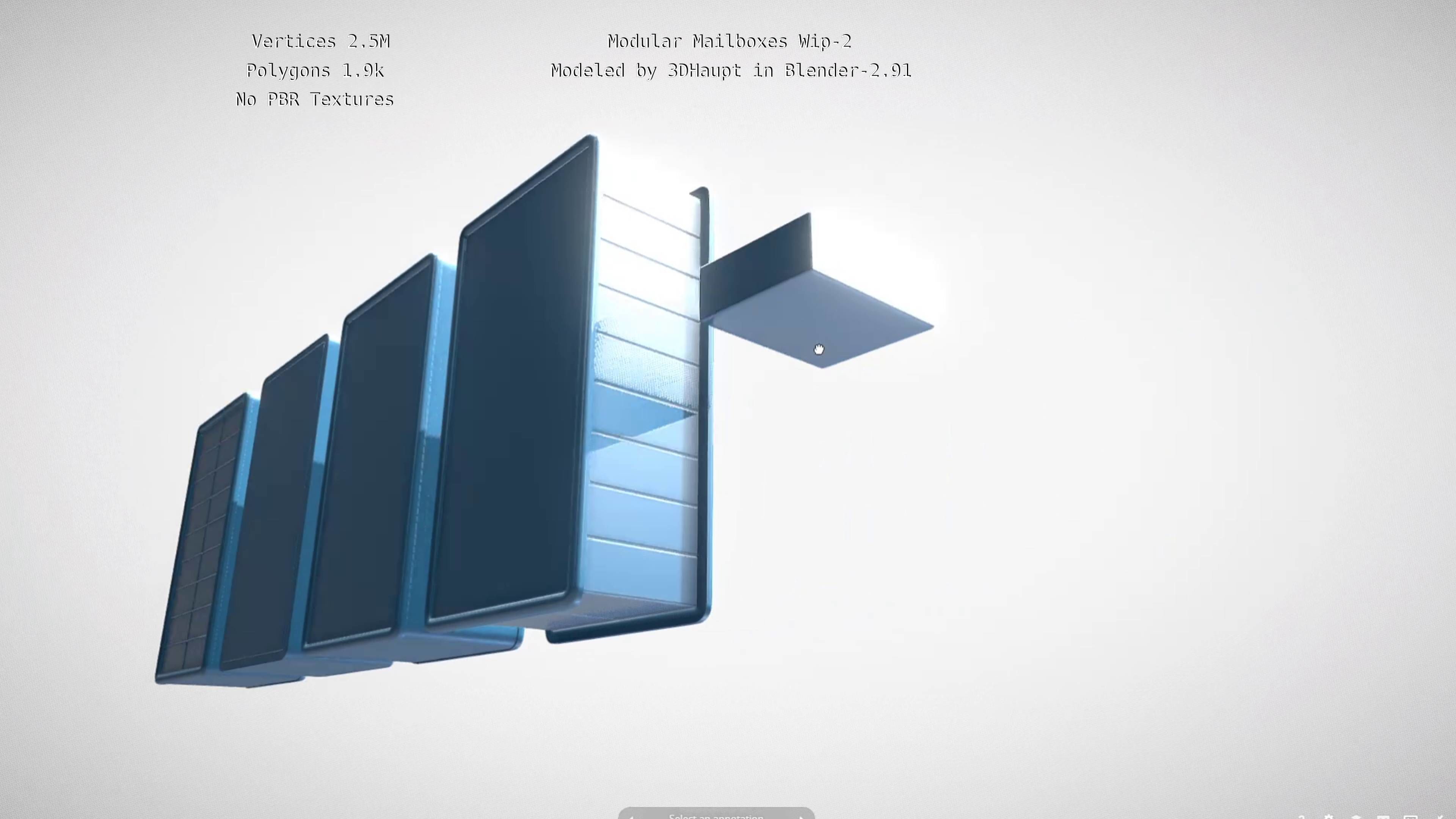 Modular Mailboxes Wip-2  3D model_91