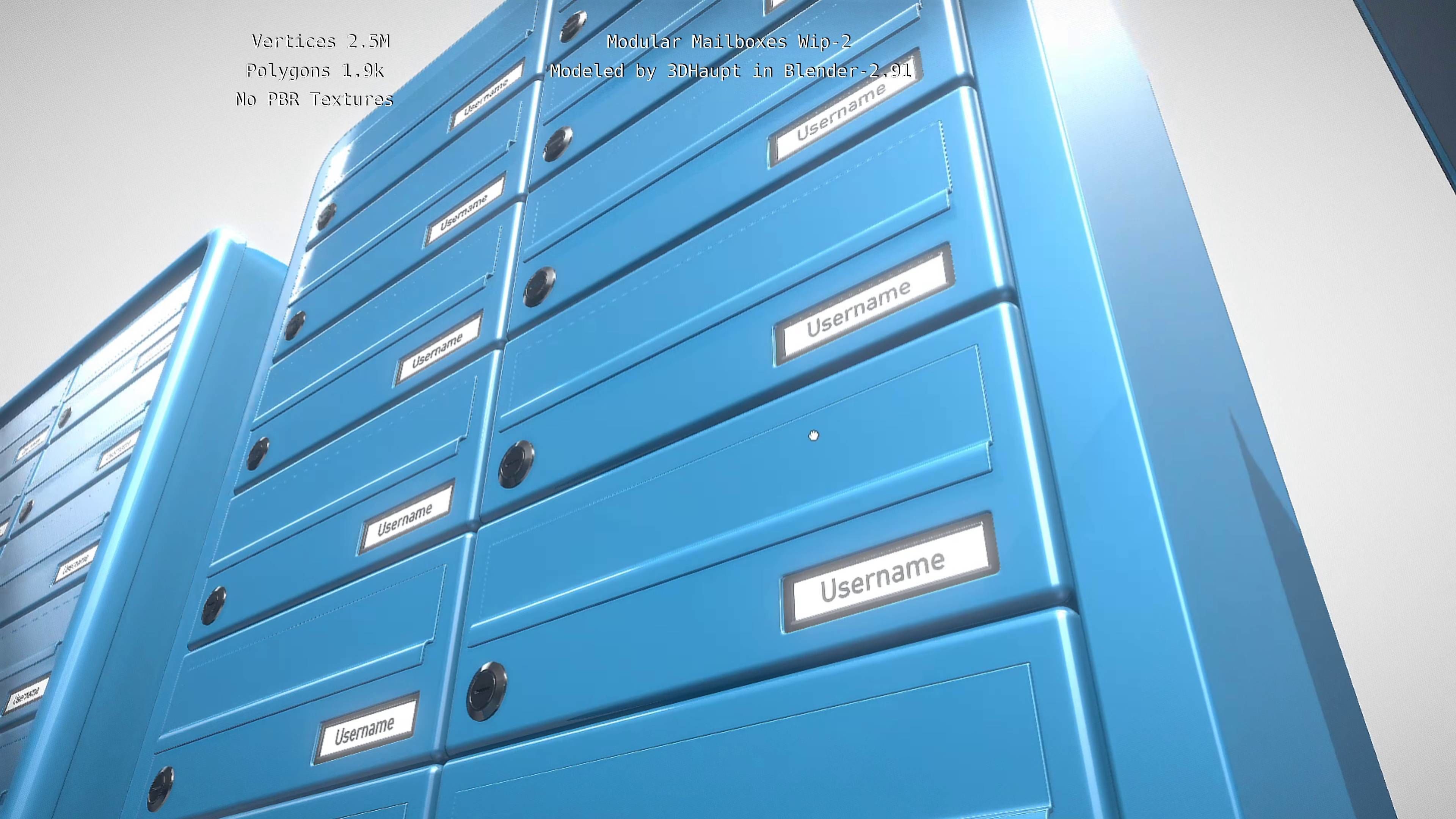 Modular Mailboxes Wip-2  3D model_93