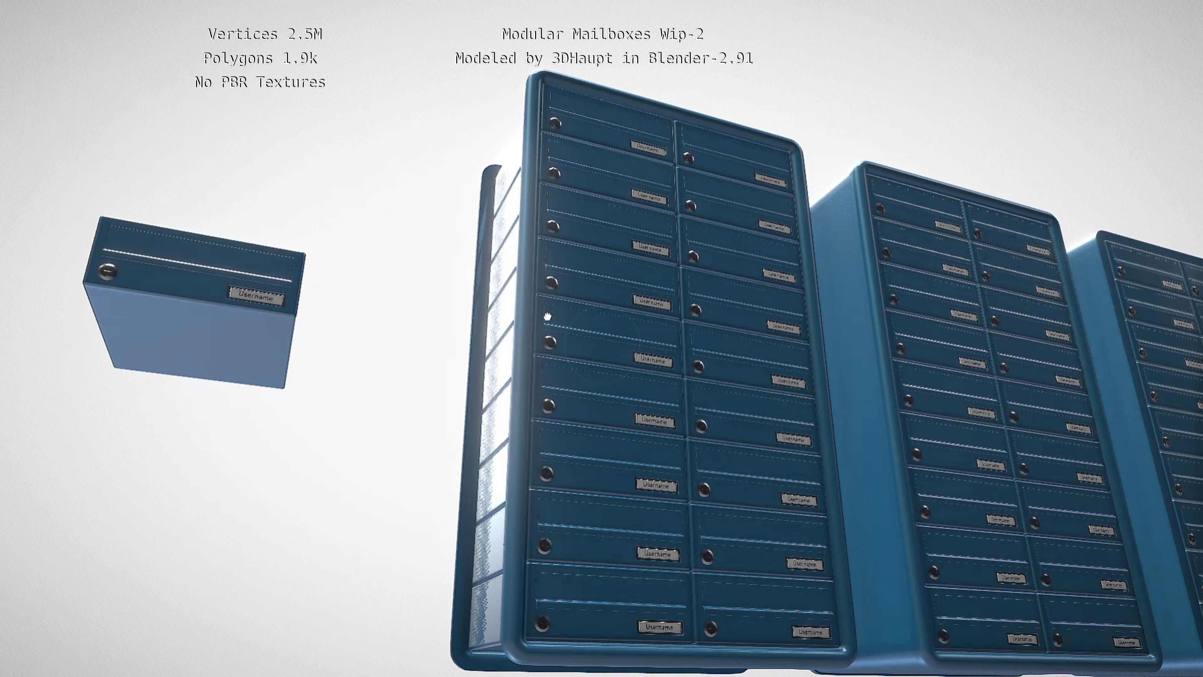 Modular Mailboxes Wip-2  3D model_111