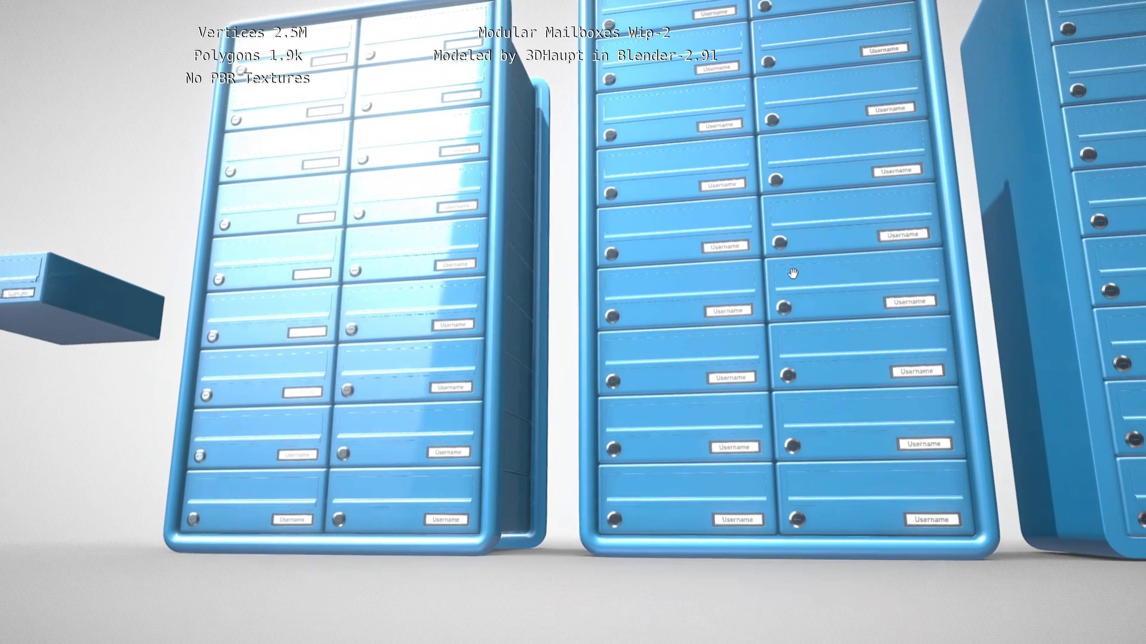 Modular Mailboxes Wip-2  3D model_67