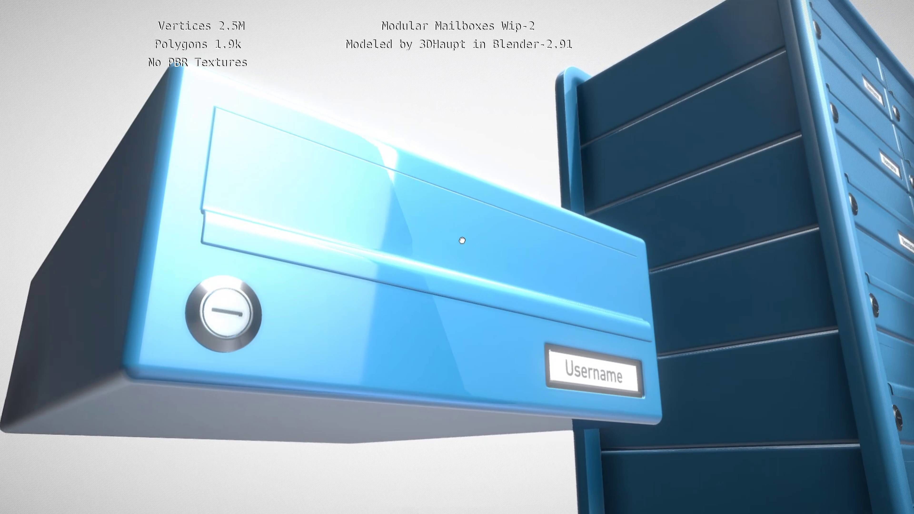 Modular Mailboxes Wip-2  3D model_3