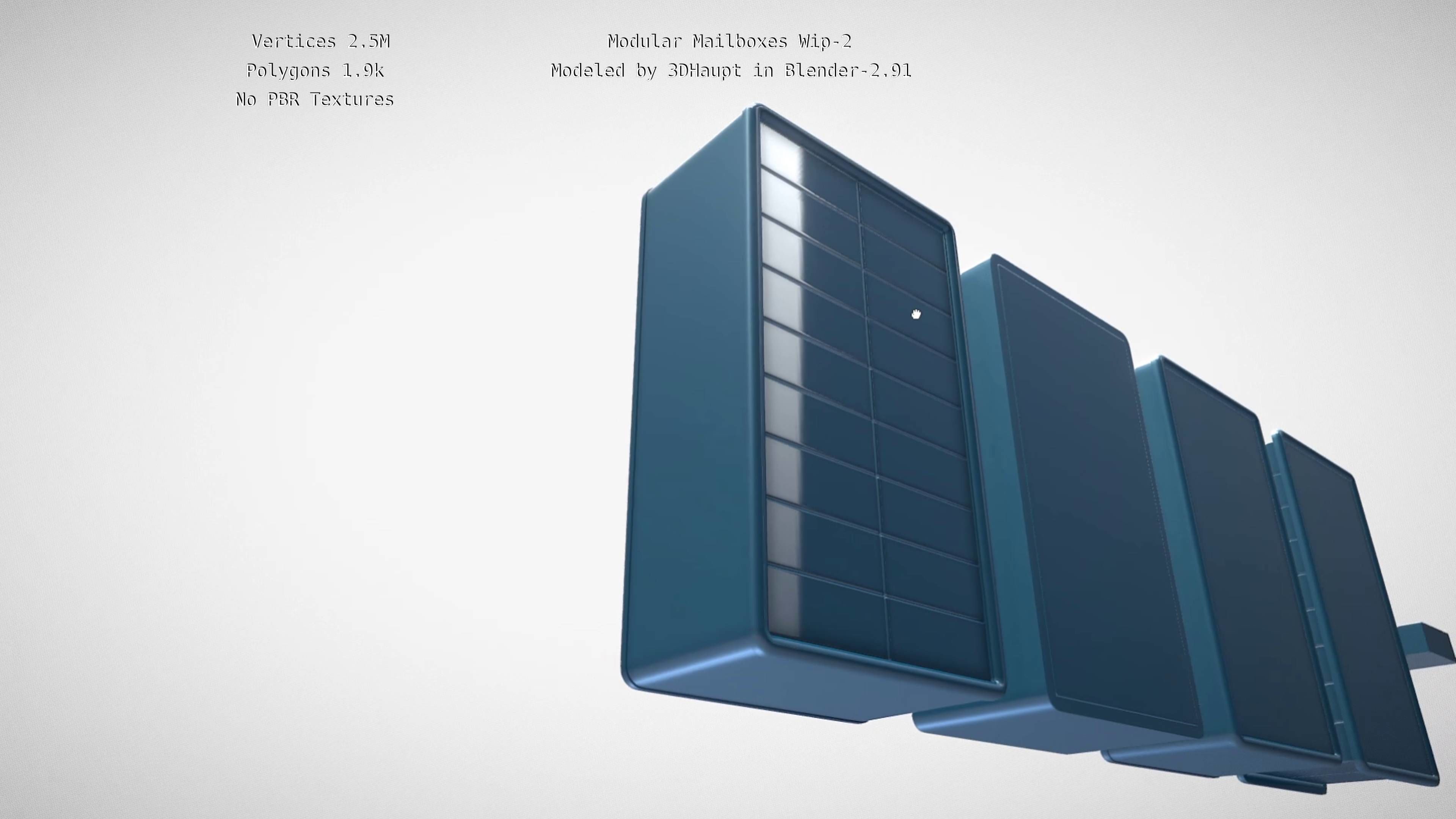 Modular Mailboxes Wip-2  3D model_123