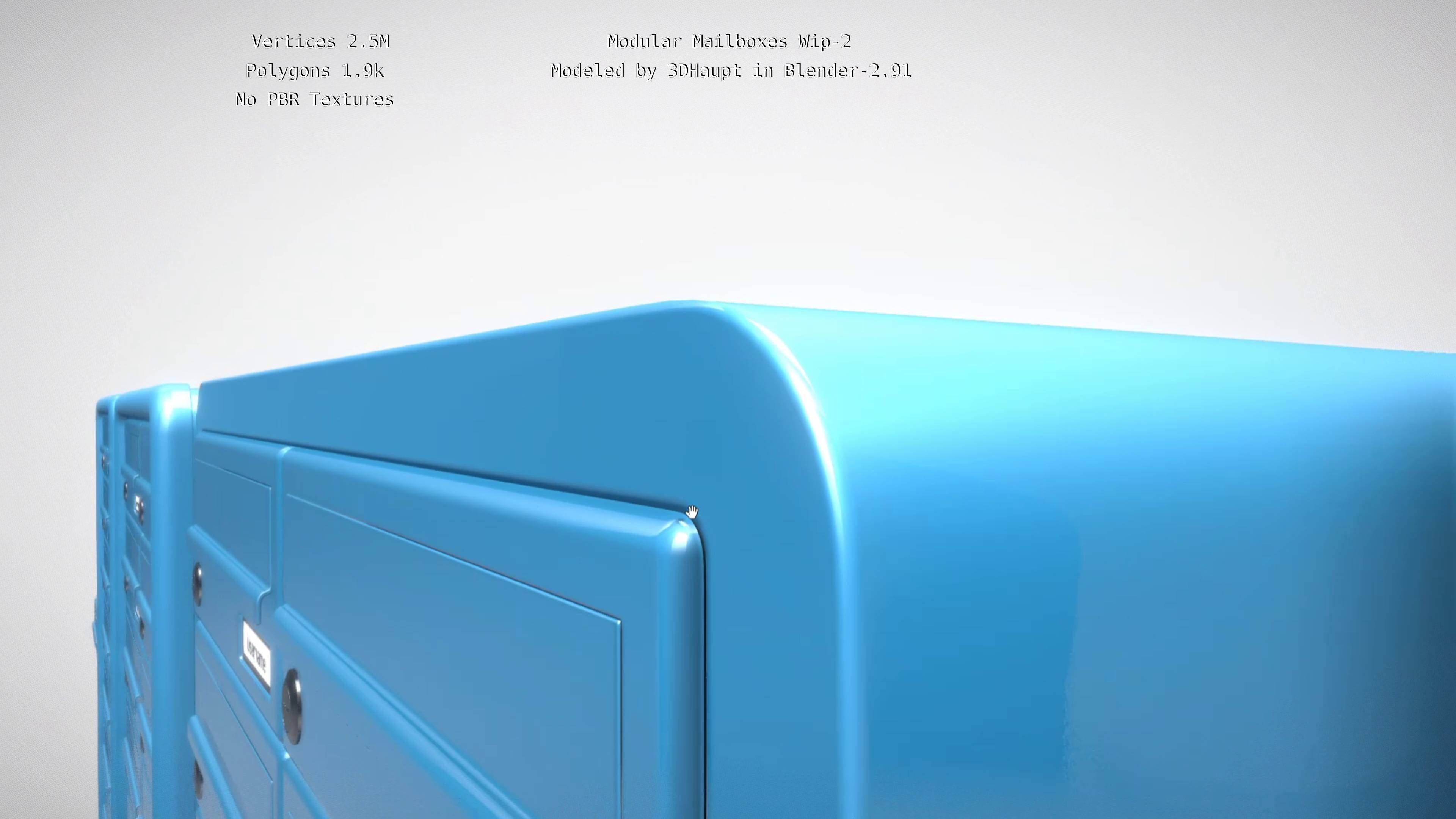 Modular Mailboxes Wip-2  3D model_14