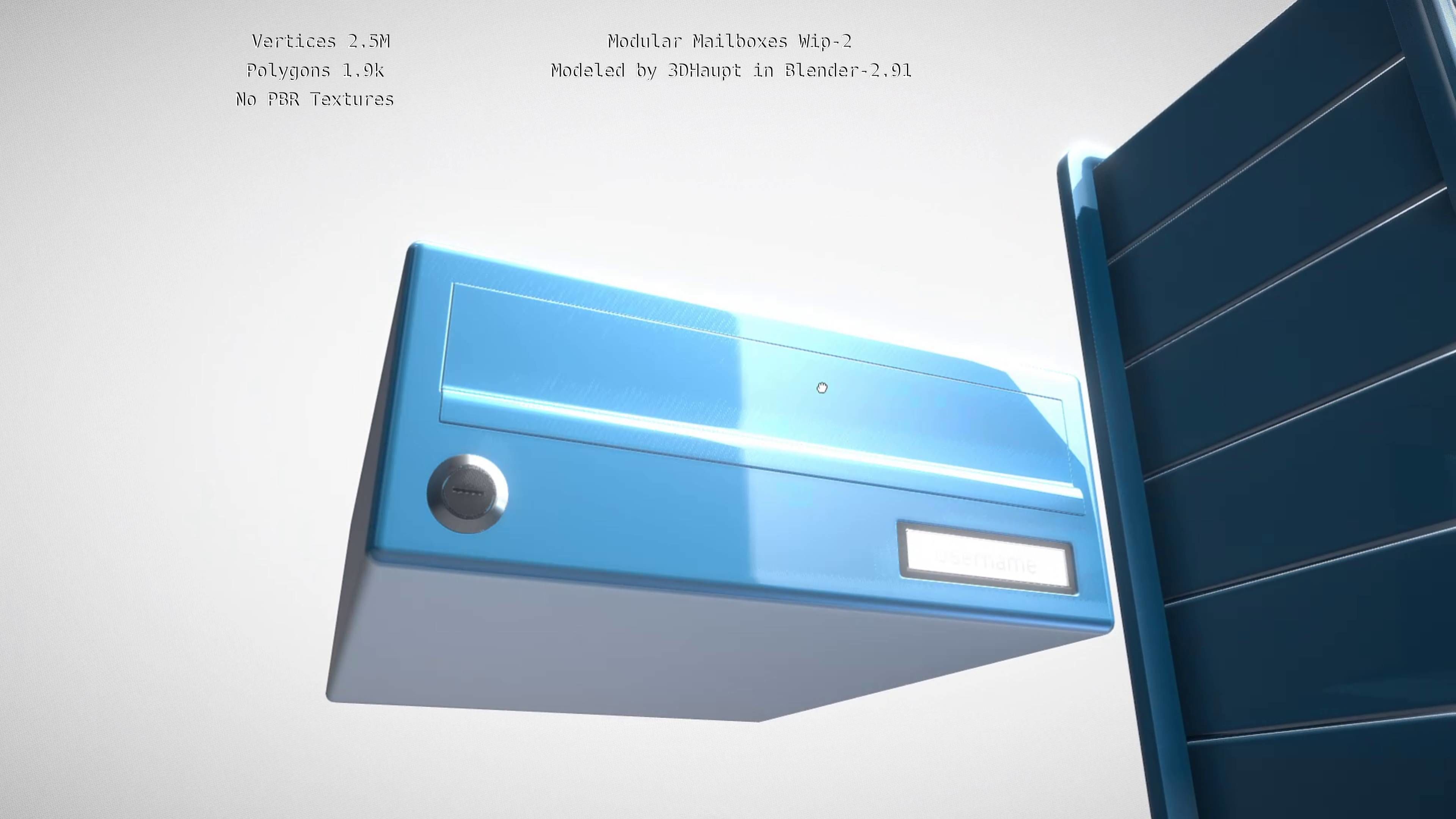 Modular Mailboxes Wip-2  3D model_60