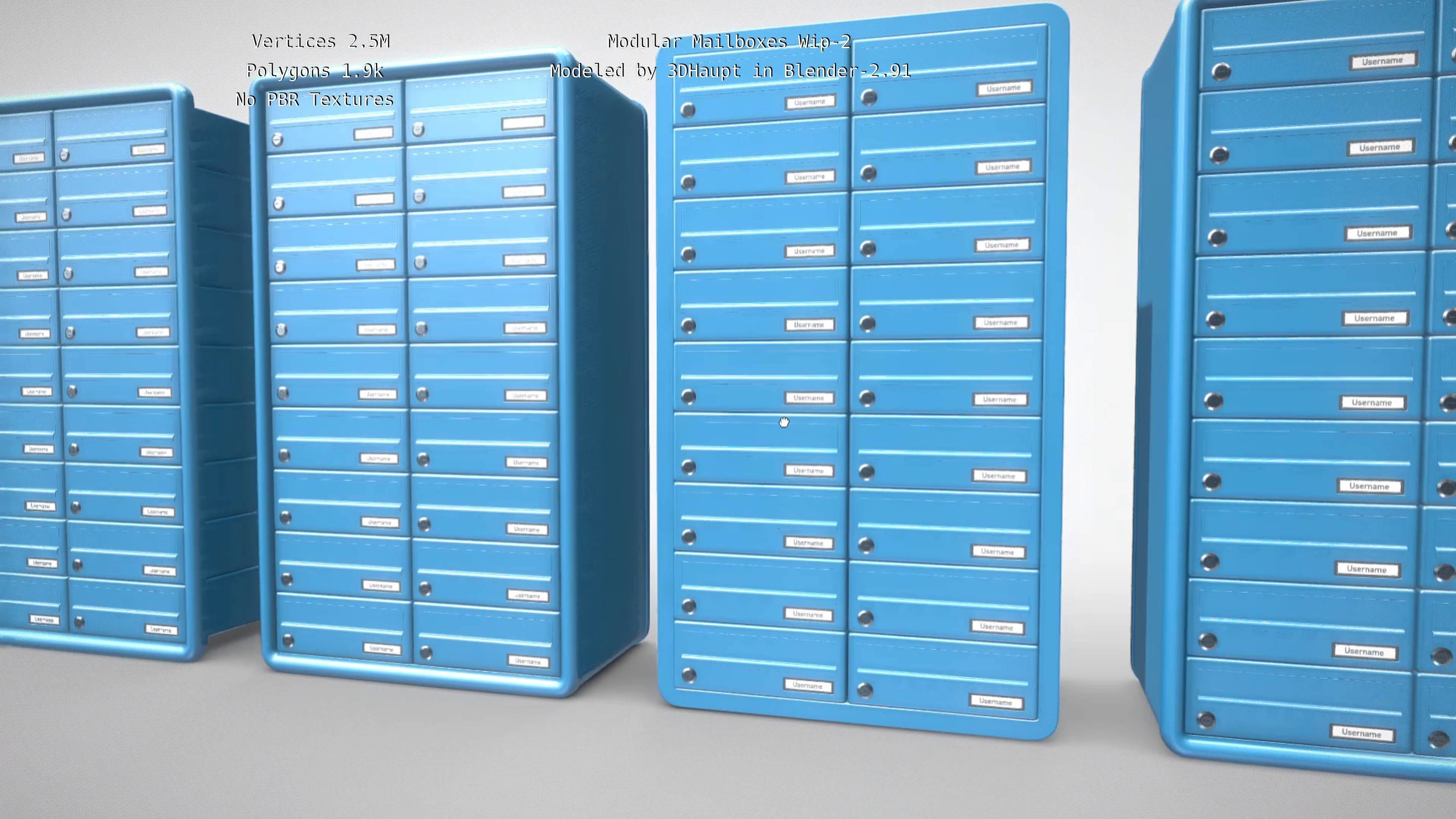 Modular Mailboxes Wip-2  3D model_8