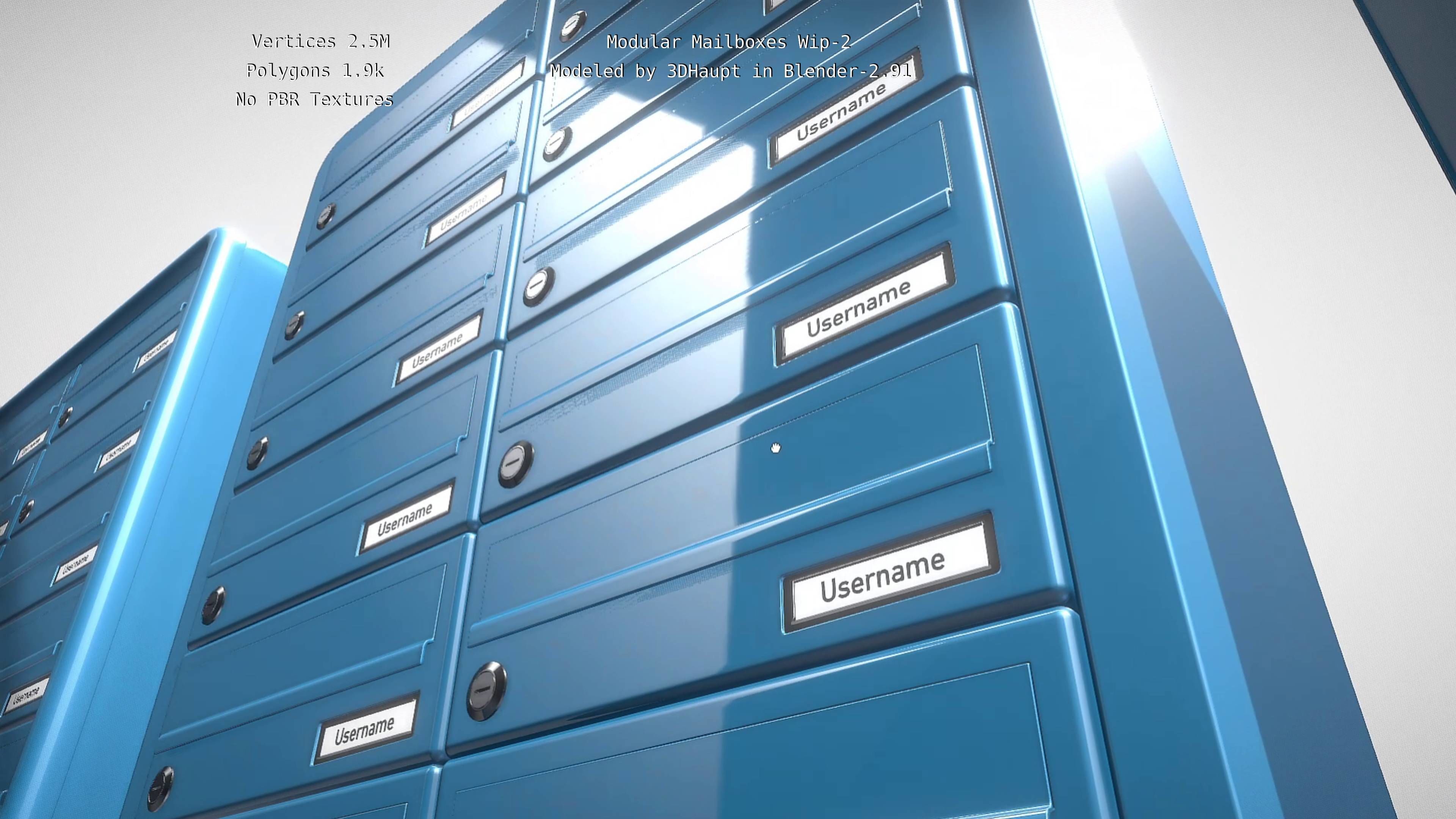Modular Mailboxes Wip-2  3D model_113