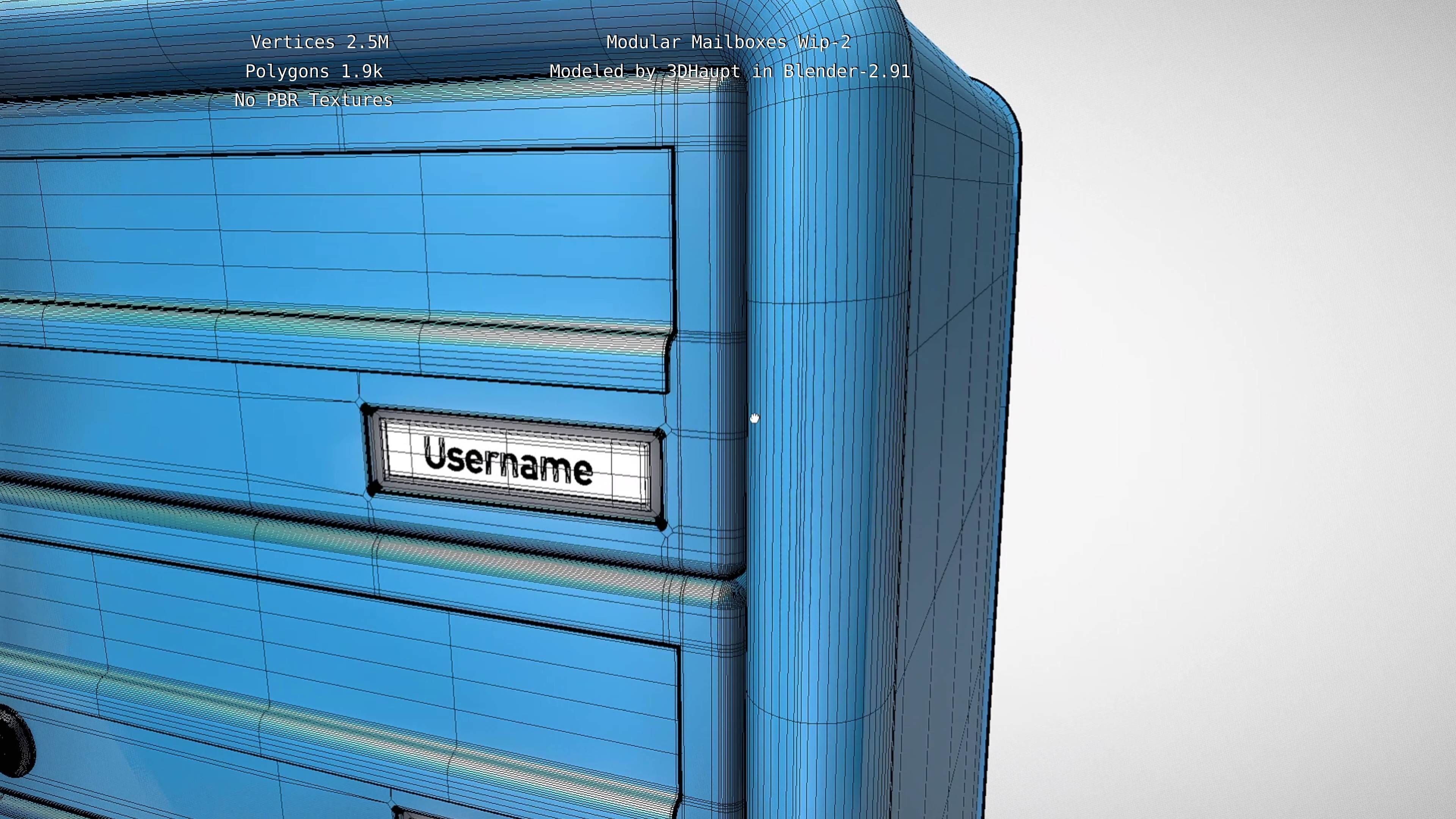 Modular Mailboxes Wip-2  3D model_35