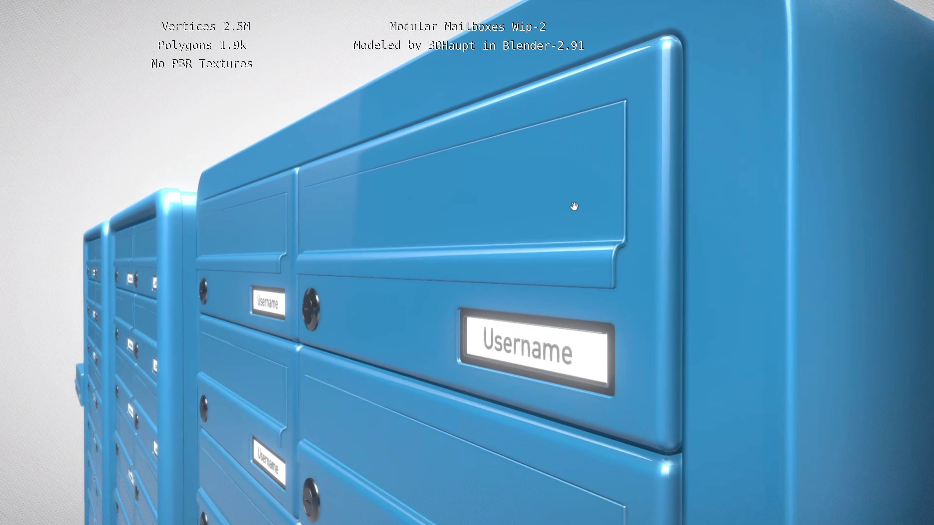 Modular Mailboxes Wip-2  3D model_22