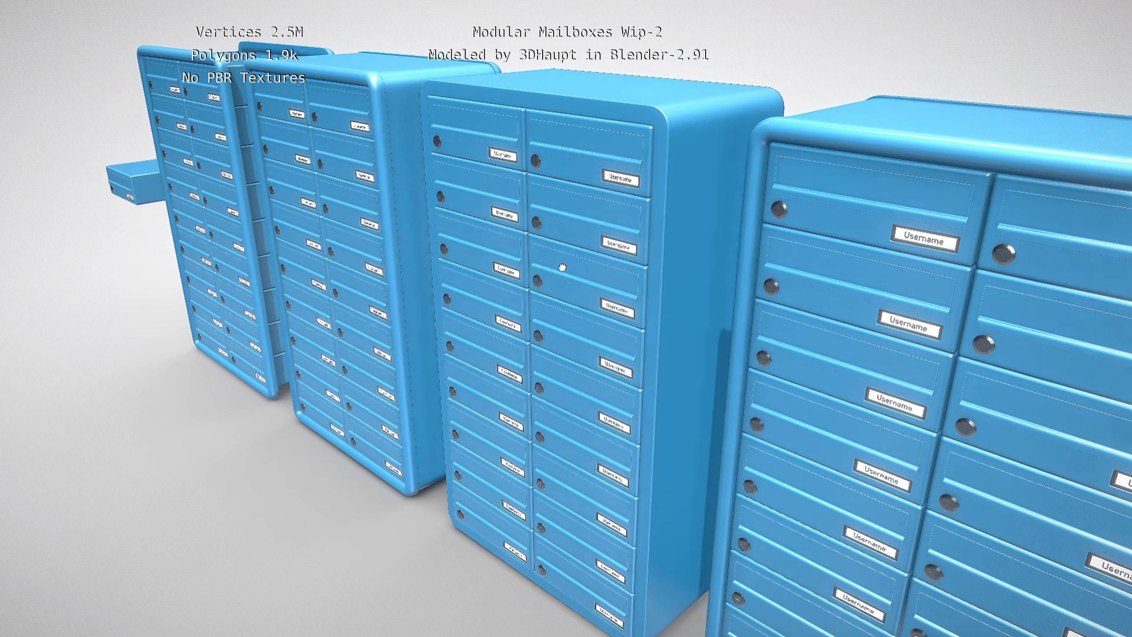 Modular Mailboxes Wip-2  3D model_131