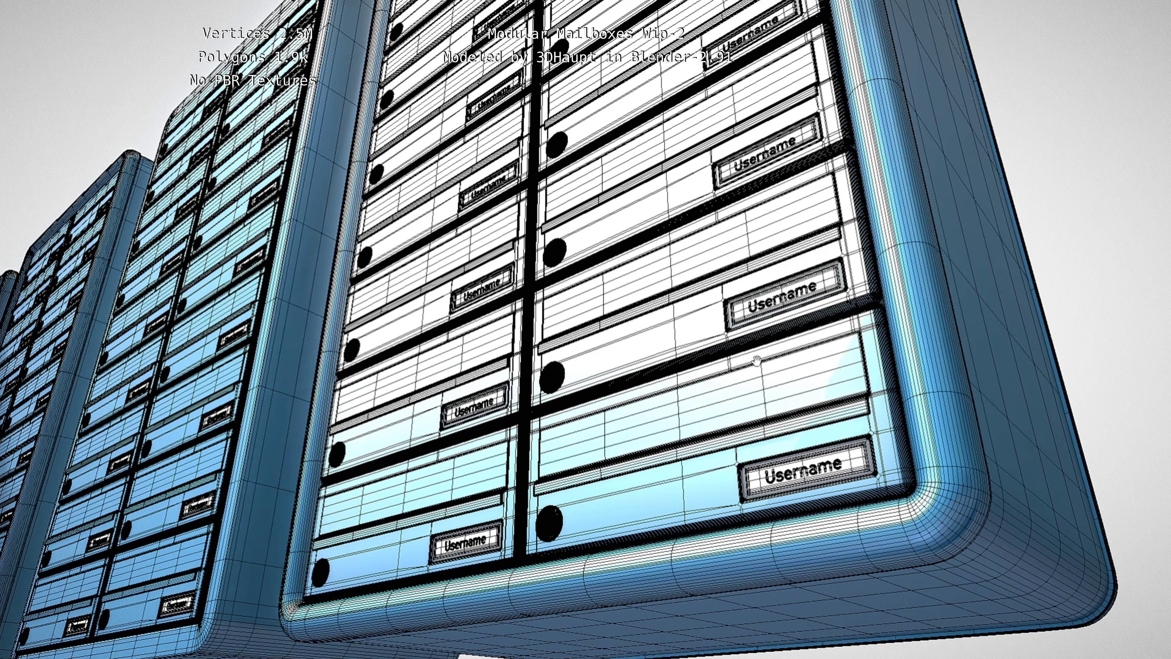 Modular Mailboxes Wip-2  3D model_81