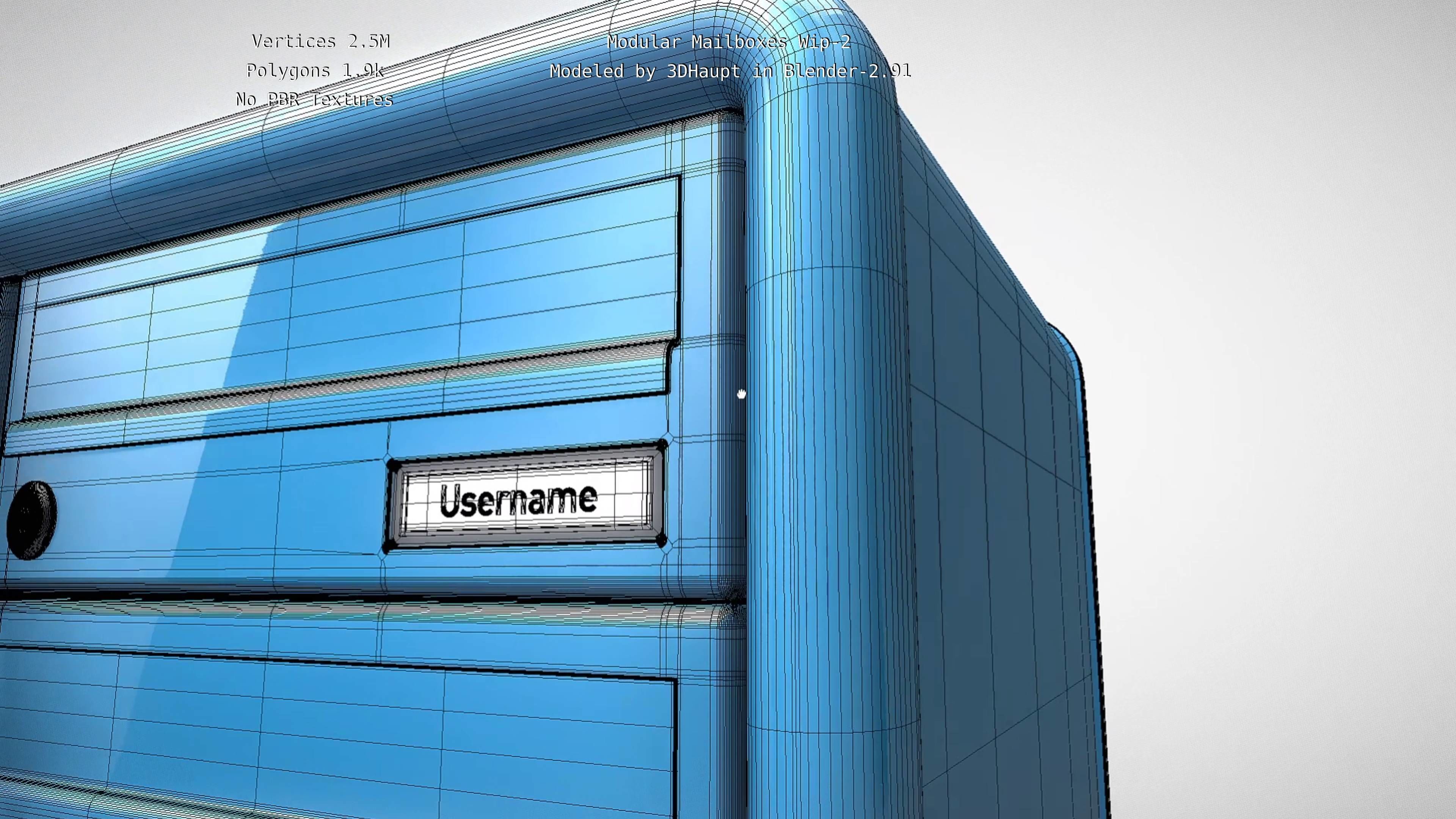 Modular Mailboxes Wip-2  3D model_36