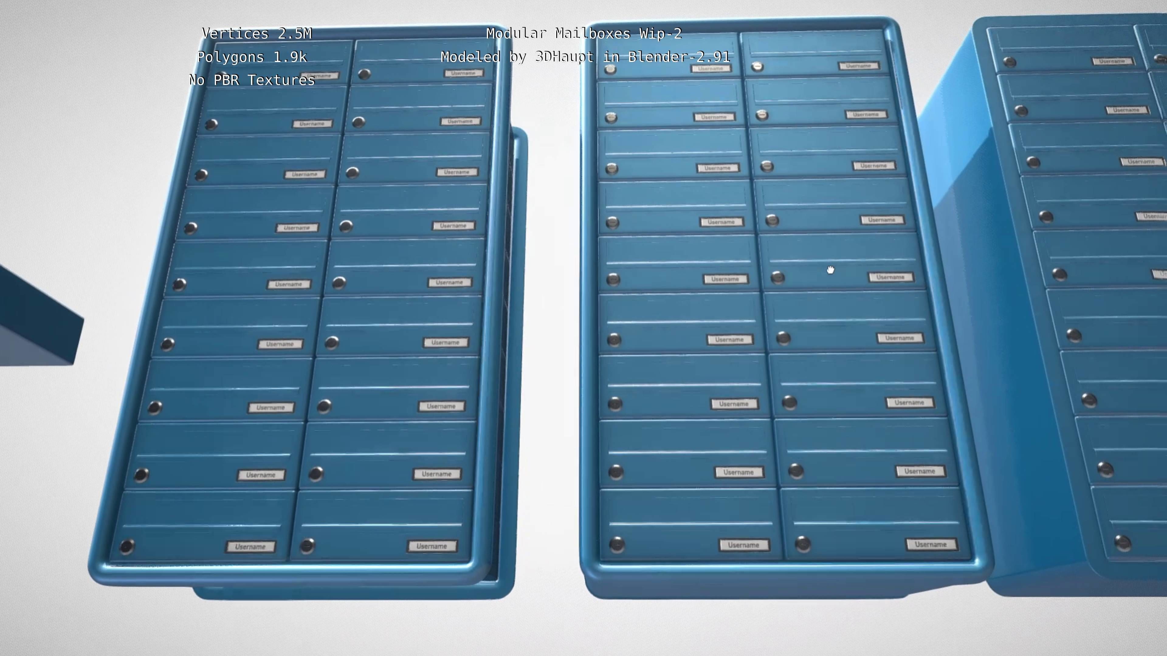 Modular Mailboxes Wip-2  3D model_109