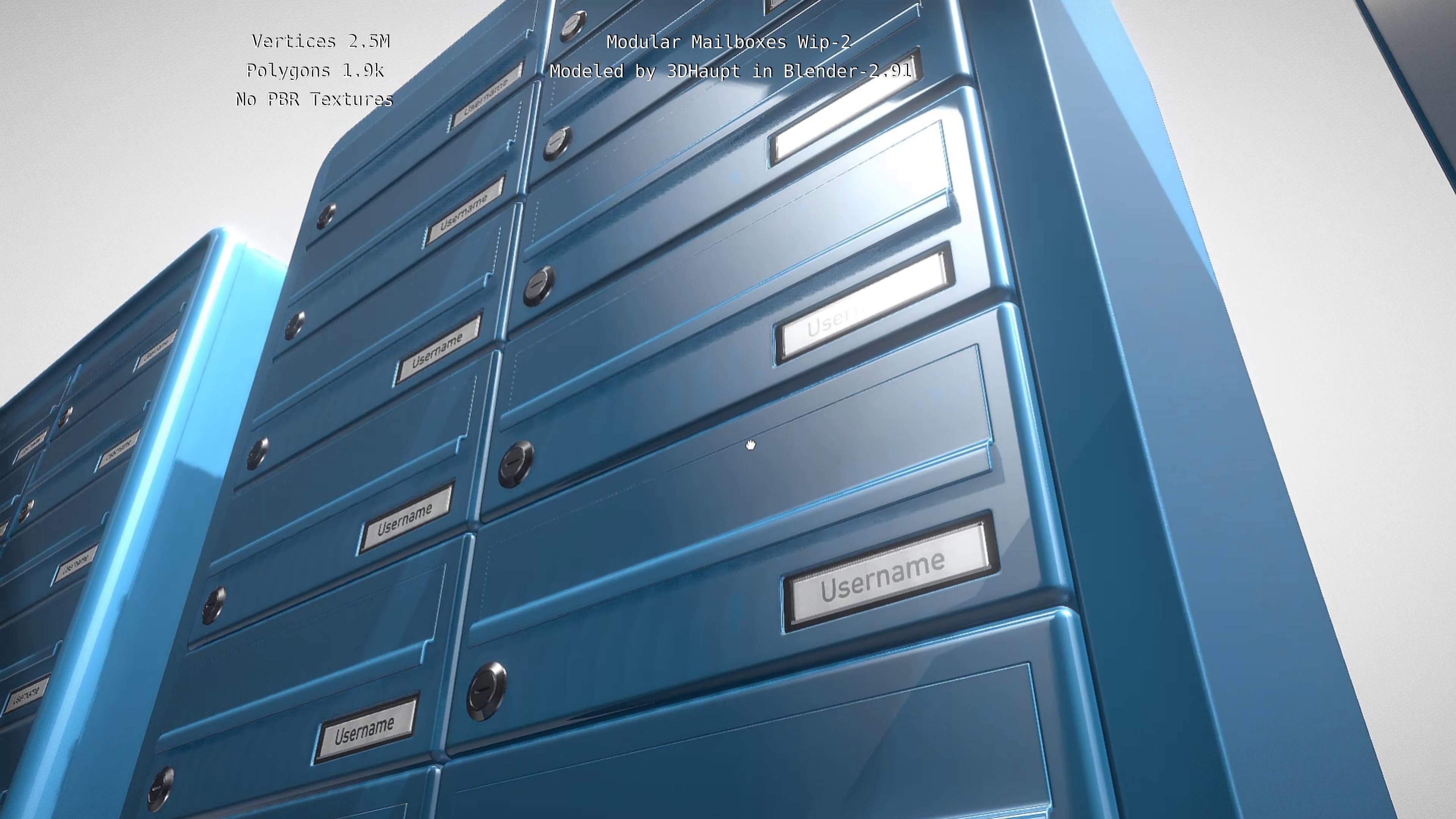 Modular Mailboxes Wip-2  3D model_24