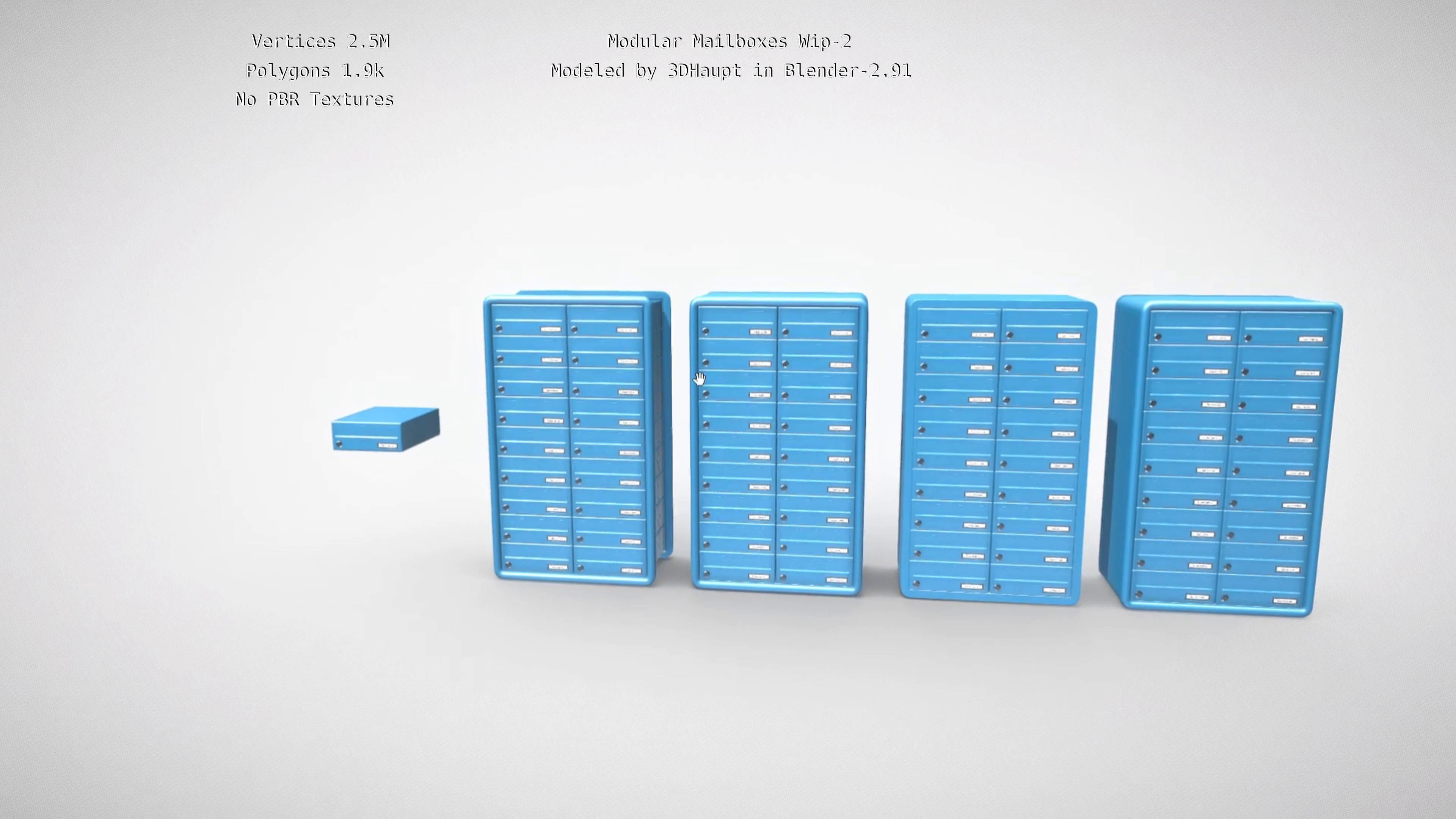 Modular Mailboxes Wip-2  3D model_119