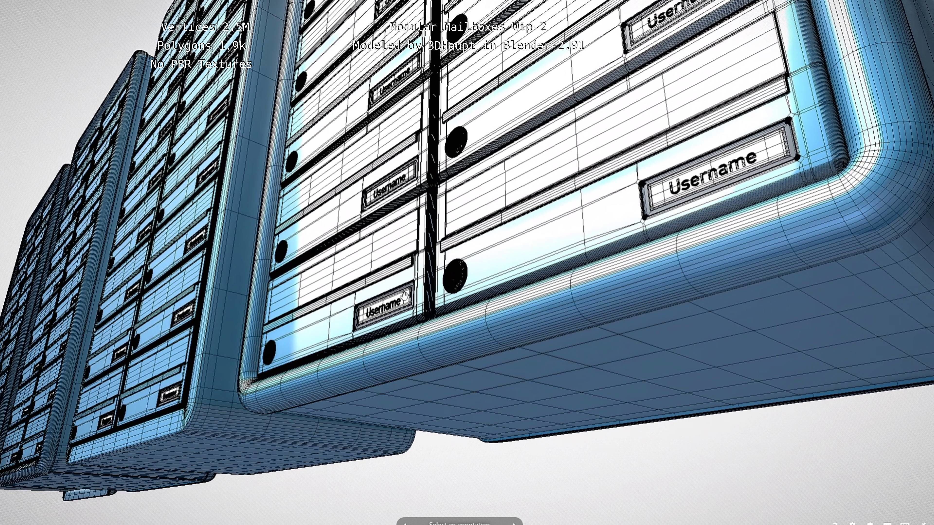 Modular Mailboxes Wip-2  3D model_134