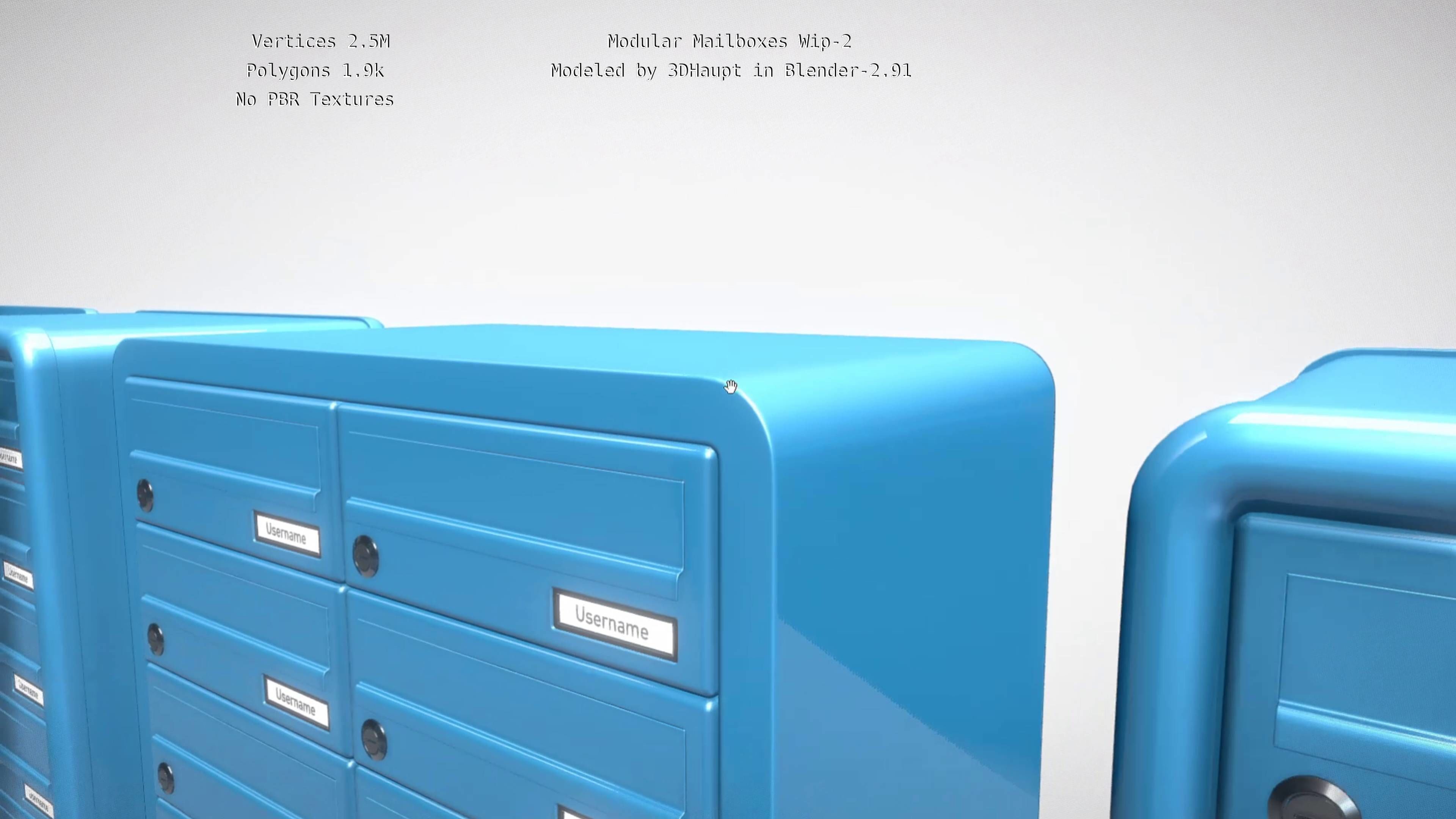 Modular Mailboxes Wip-2  3D model_55