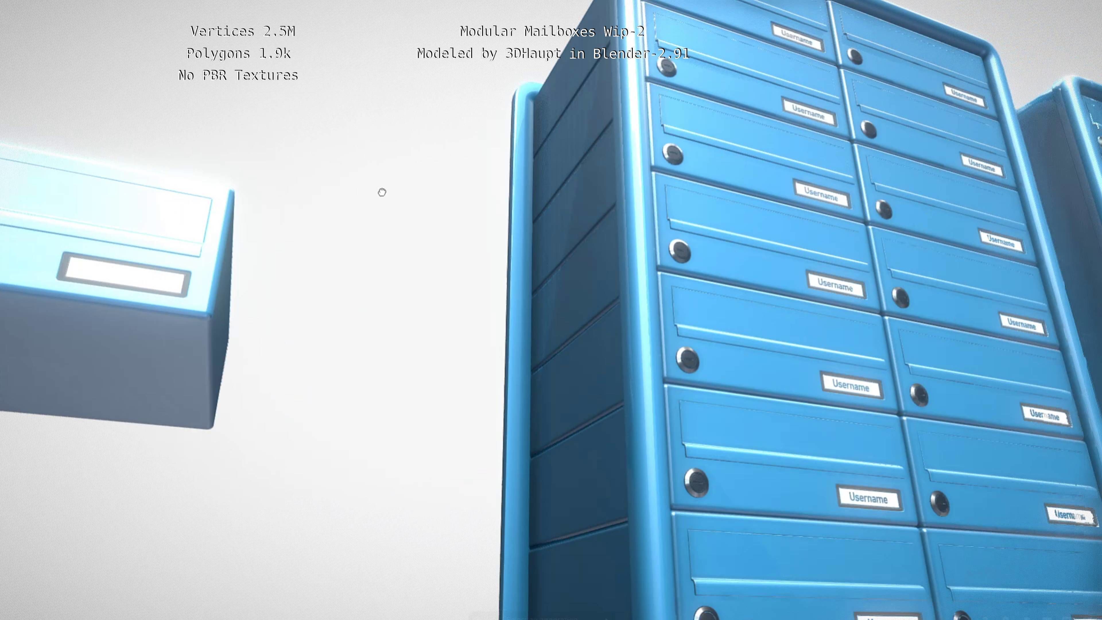 Modular Mailboxes Wip-2  3D model_106