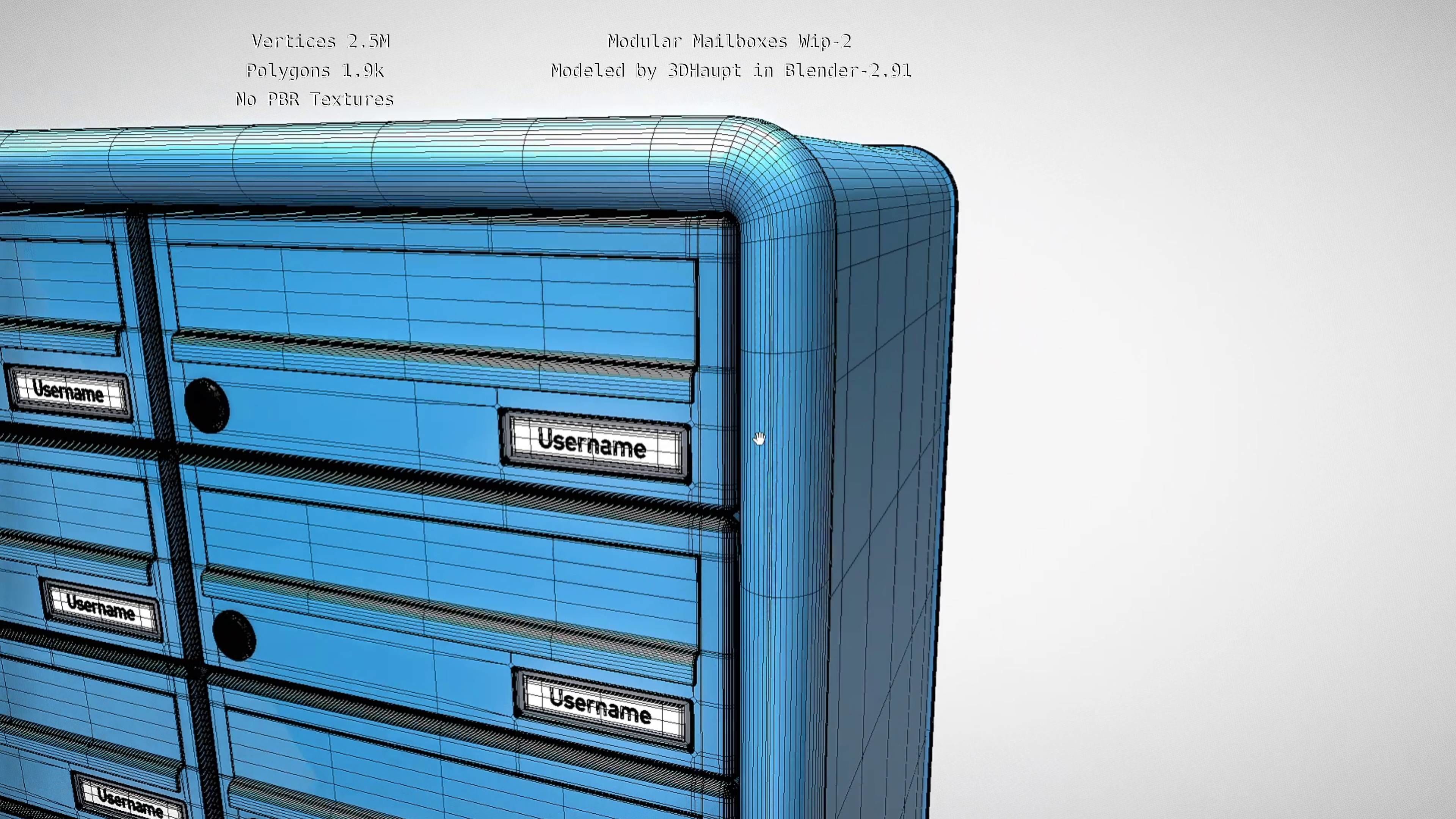Modular Mailboxes Wip-2  3D model_126