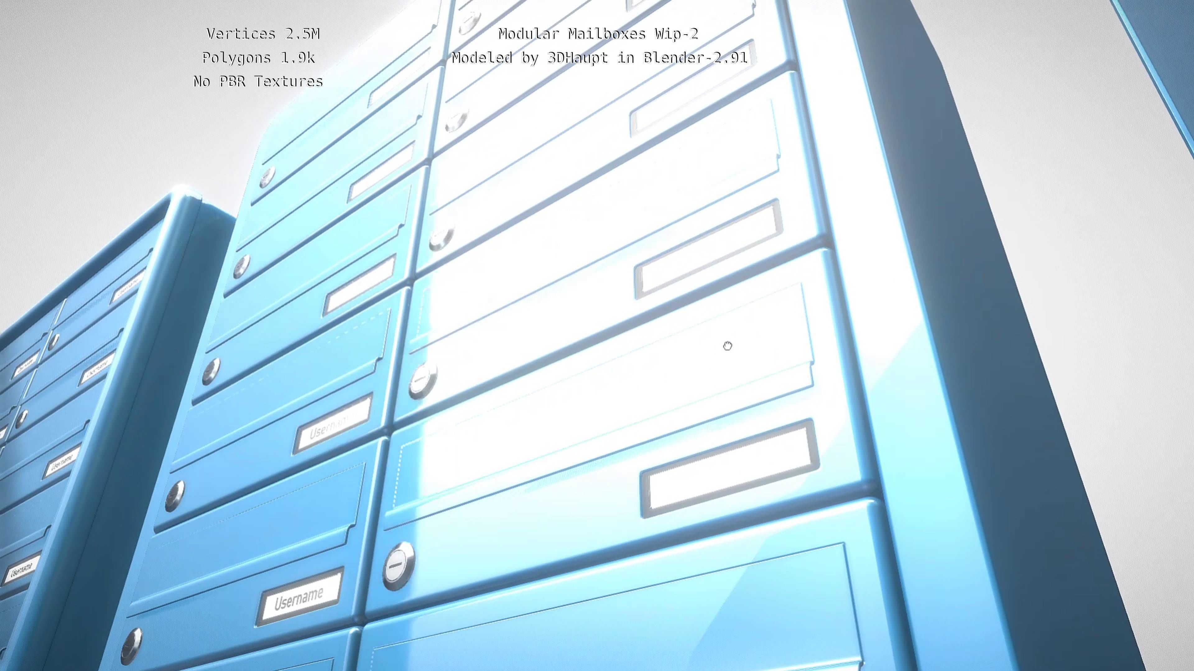 Modular Mailboxes Wip-2  3D model_56