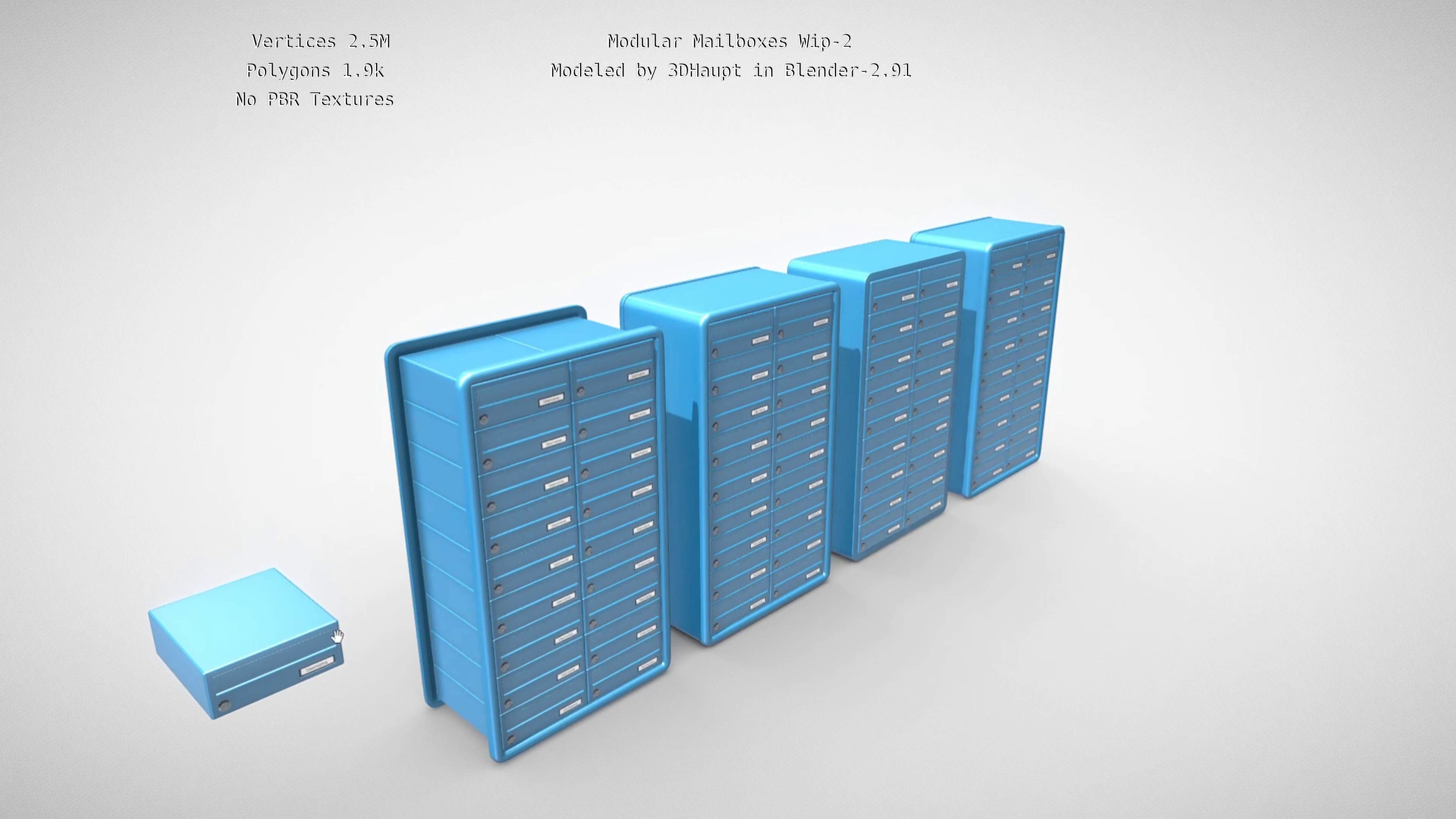 Modular Mailboxes Wip-2  3D model_84