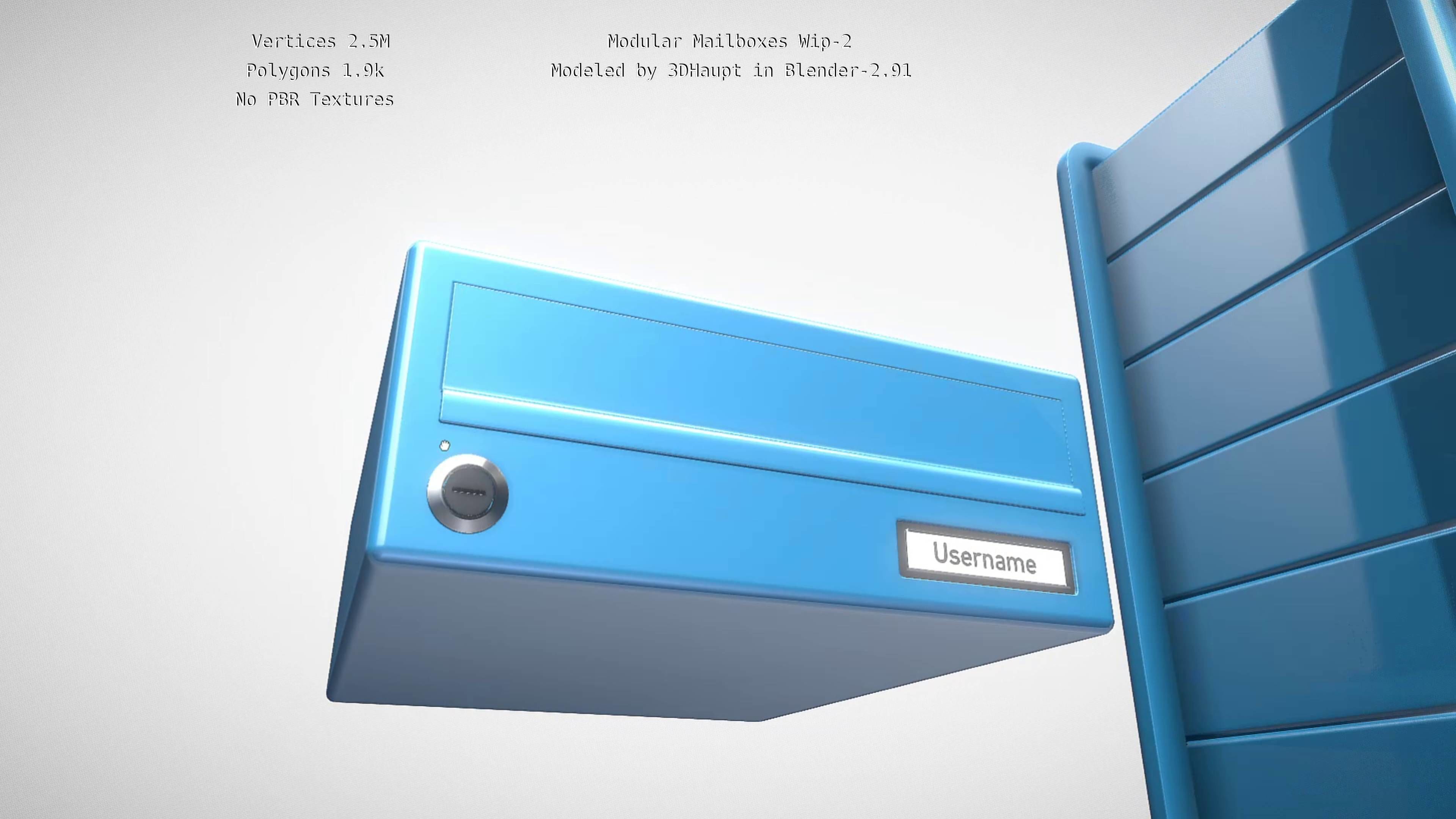 Modular Mailboxes Wip-2  3D model_76