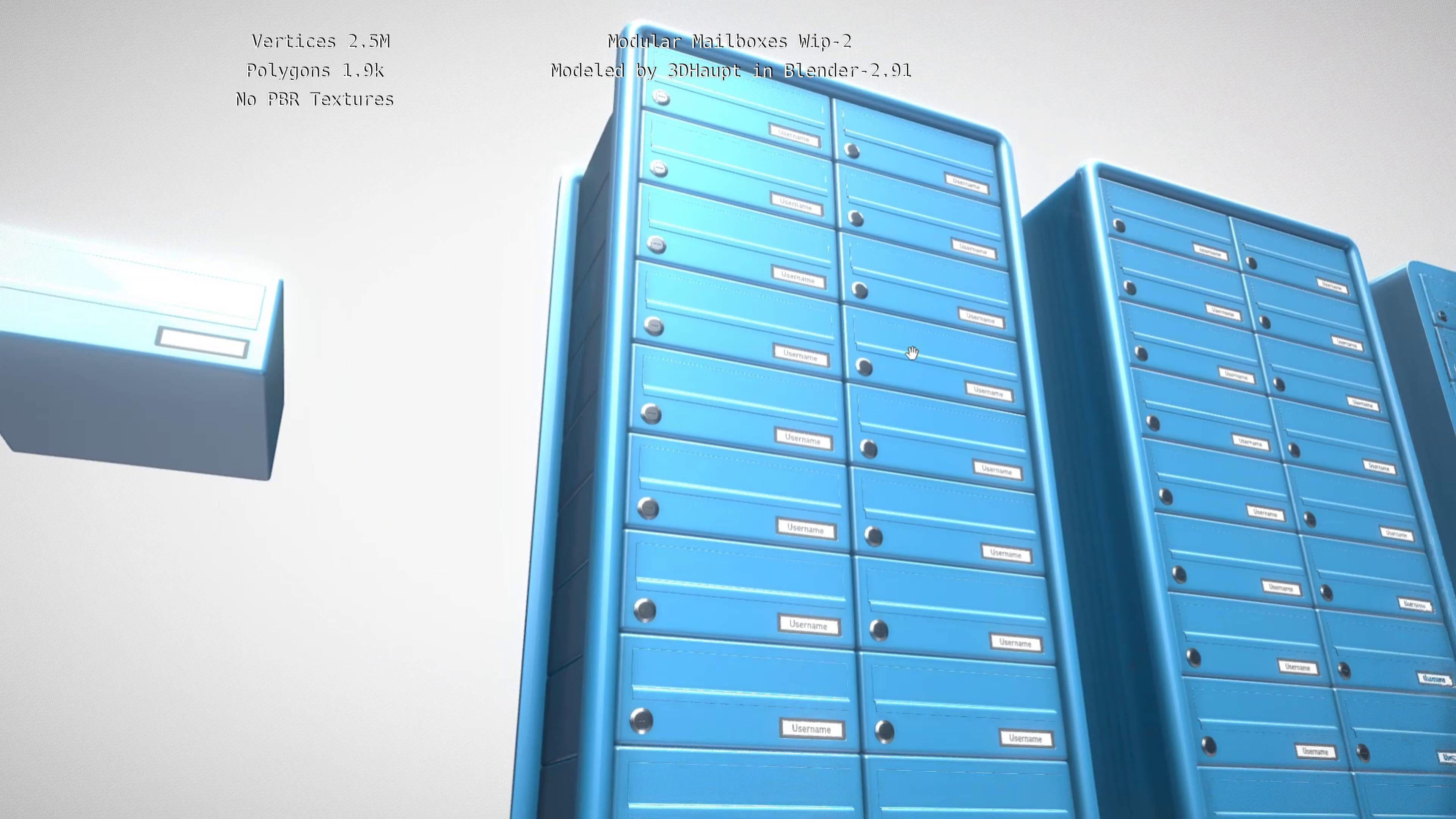 Modular Mailboxes Wip-2  3D model_103