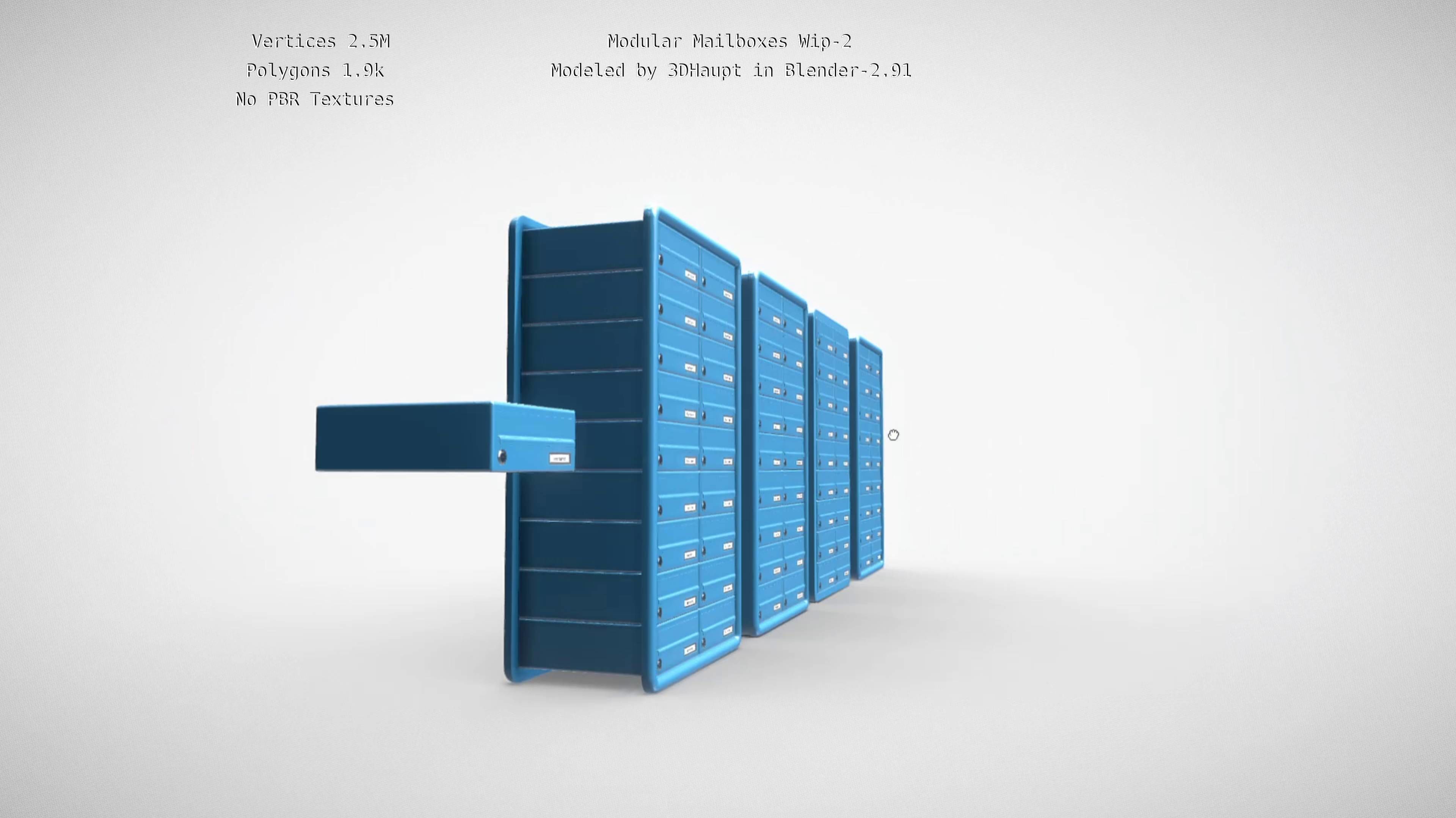 Modular Mailboxes Wip-2  3D model_9