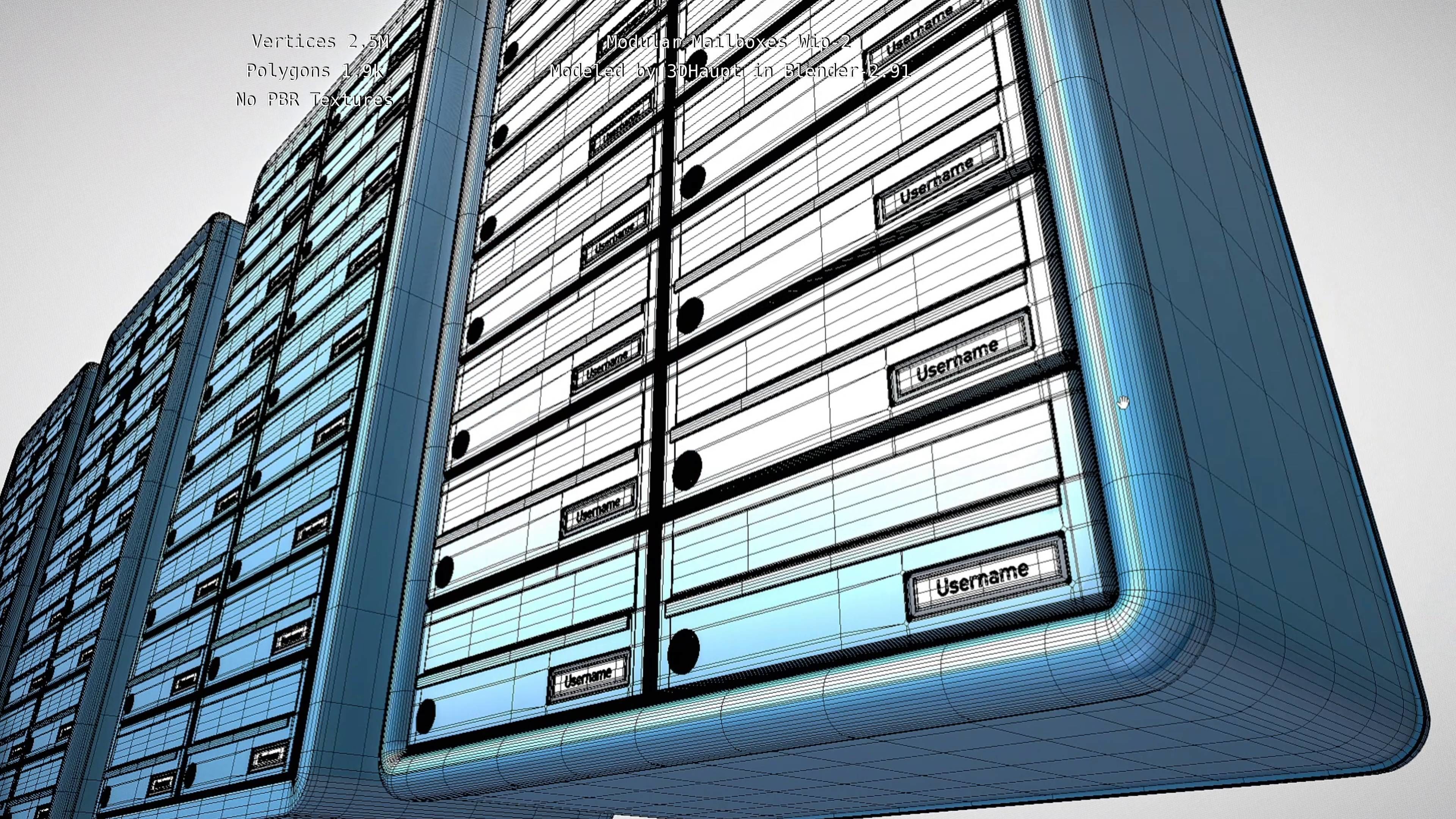 Modular Mailboxes Wip-2  3D model_128