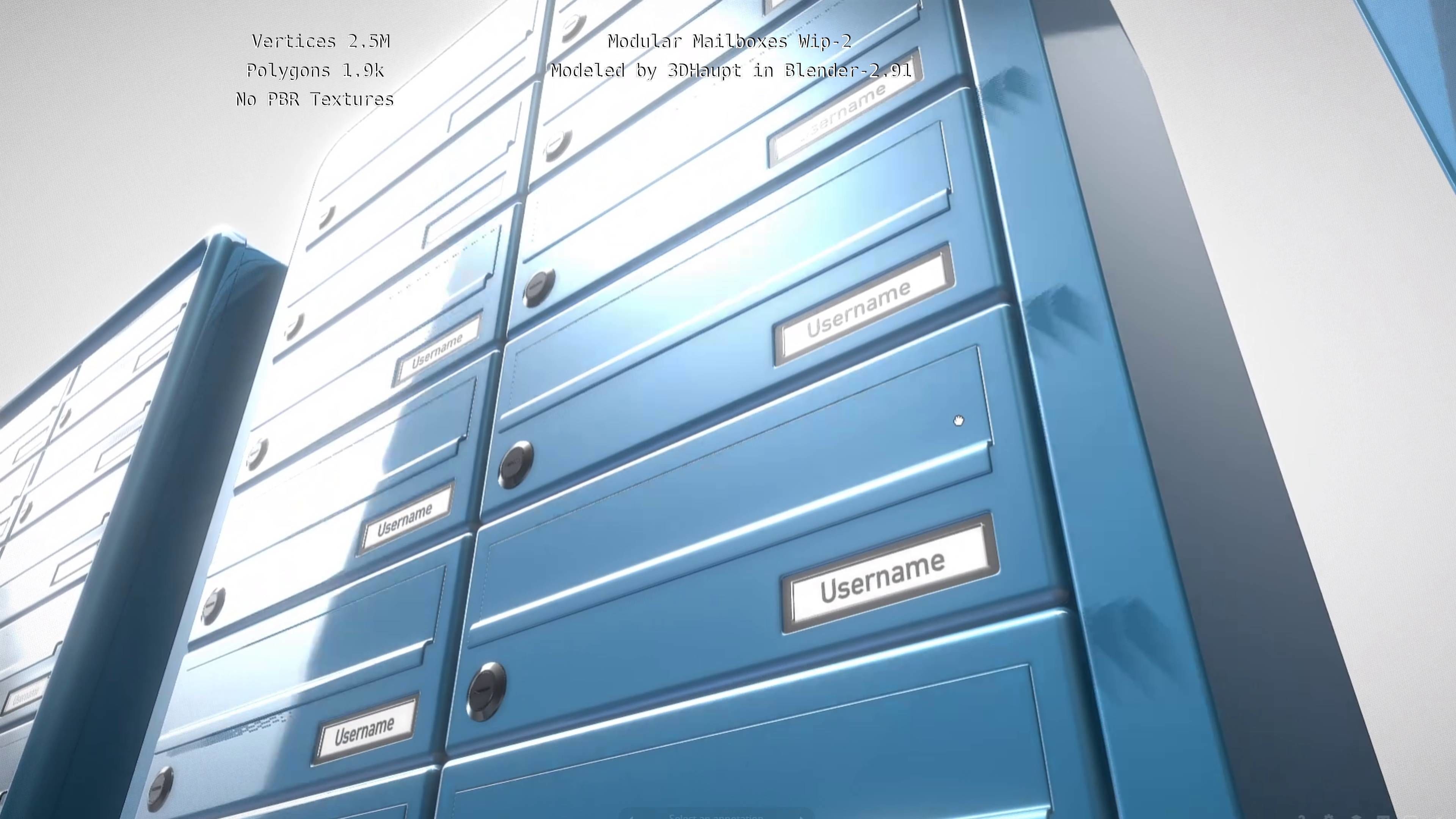 Modular Mailboxes Wip-2  3D model_6